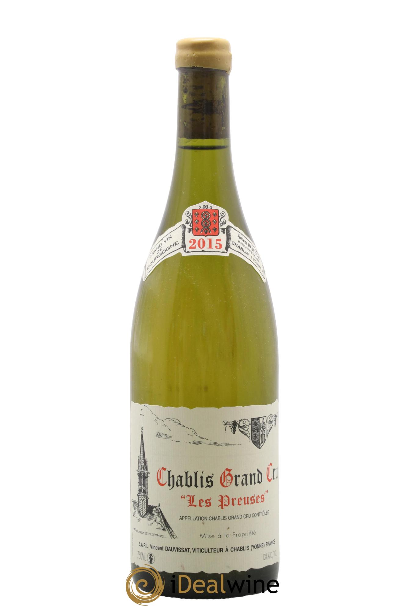 Chablis Grand Cru Les Preuses Vincent Dauvissat (Domaine) 2015 - Lot de 1 bouteille - 0