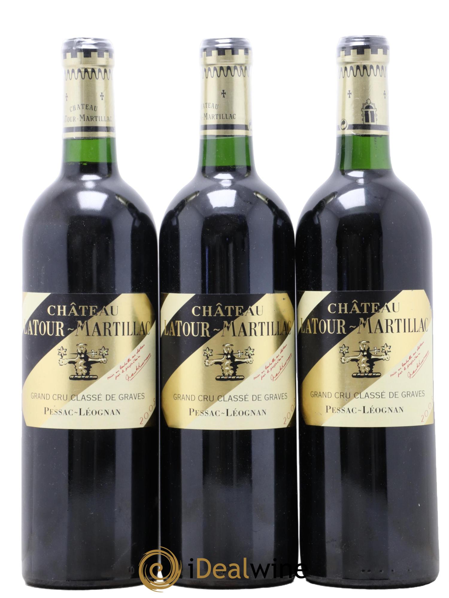 Château Latour-Martillac Cru Classé de Graves 2005 - Lot de 3 bouteilles - 0