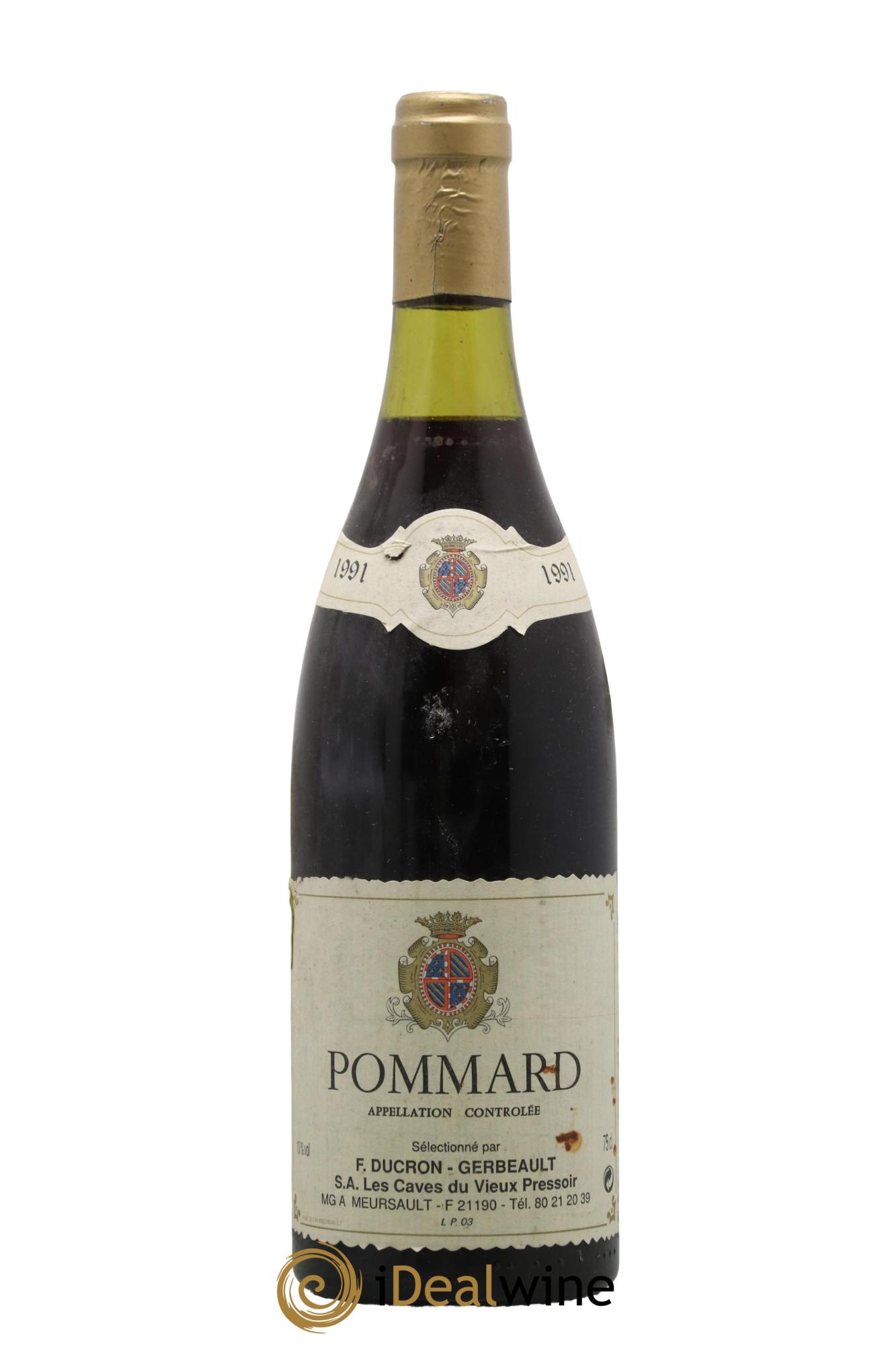 Pommard Domaine Ducron-Gerbeault 1991 - Lot de 1 bouteille - 0