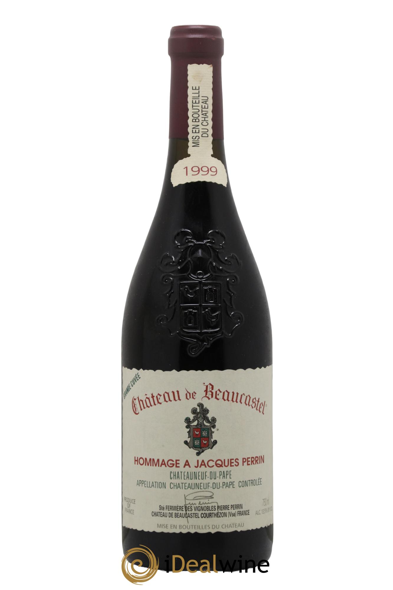 Châteauneuf-du-Pape Château de Beaucastel Hommage à Jacques Perrin Famille Perrin 1999 - Posten von 1 Flasche - 0