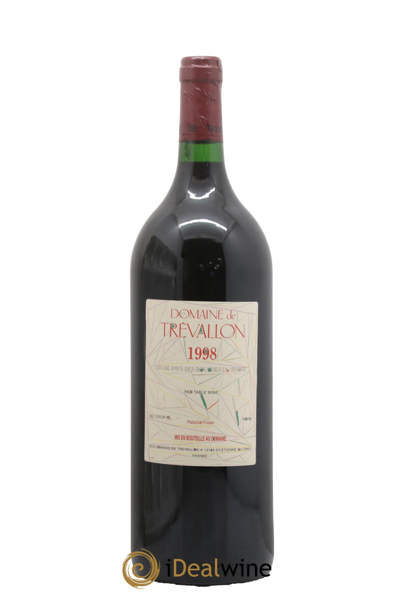 VDP Bouches du Rhône Trévallon (Domaine de) Eloi Dürrbach 1998 - Lot de 1 magnum - 0