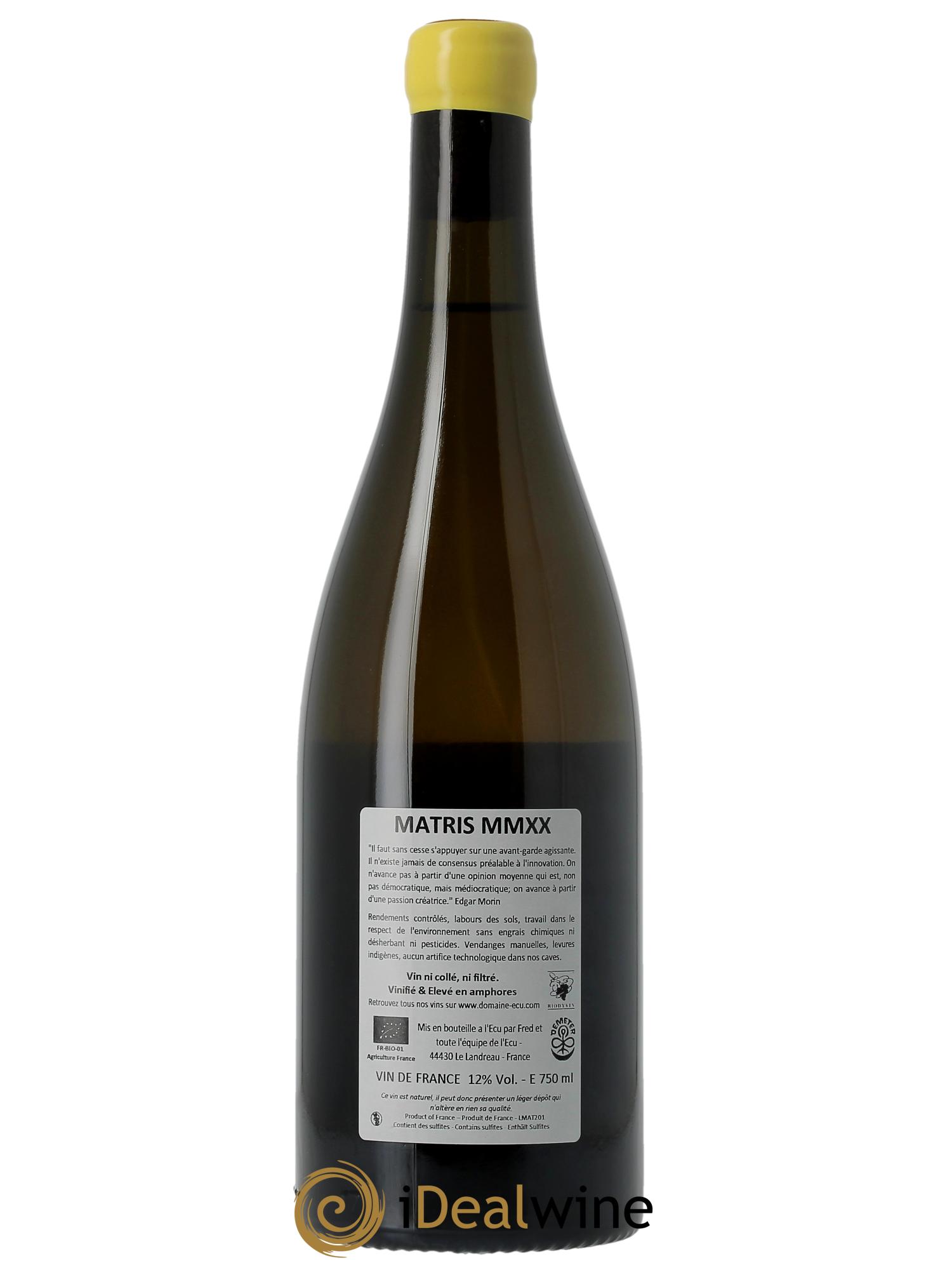Vin de France Matris Domaine de L'Ecu 2020 - Lot of 1 bottle - 1