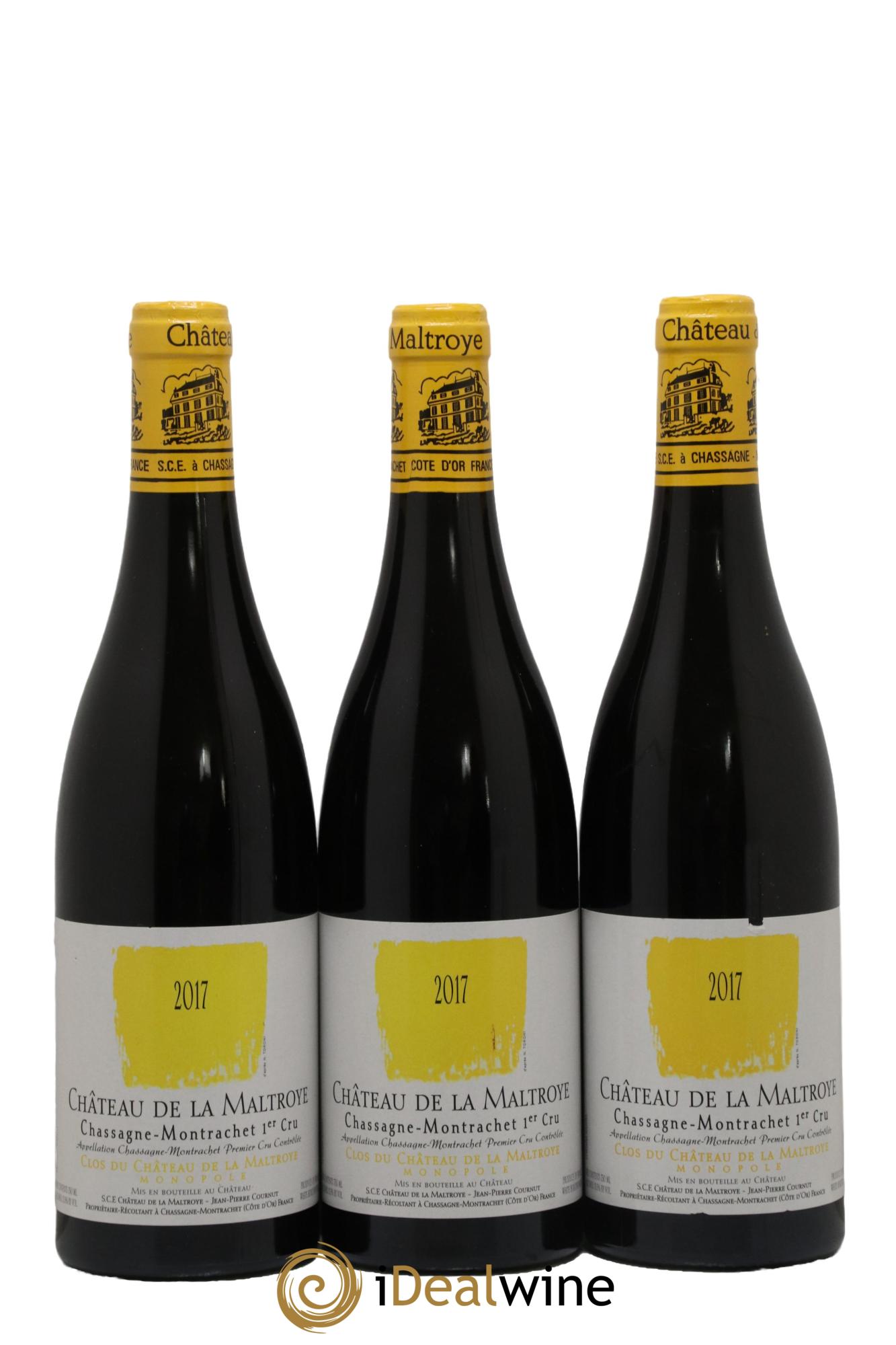 Chassagne-Montrachet 1er Cru Clos du Château de la Maltroye Monopole Château de la Maltroye 2017 - Lot de 3 bouteilles - 0