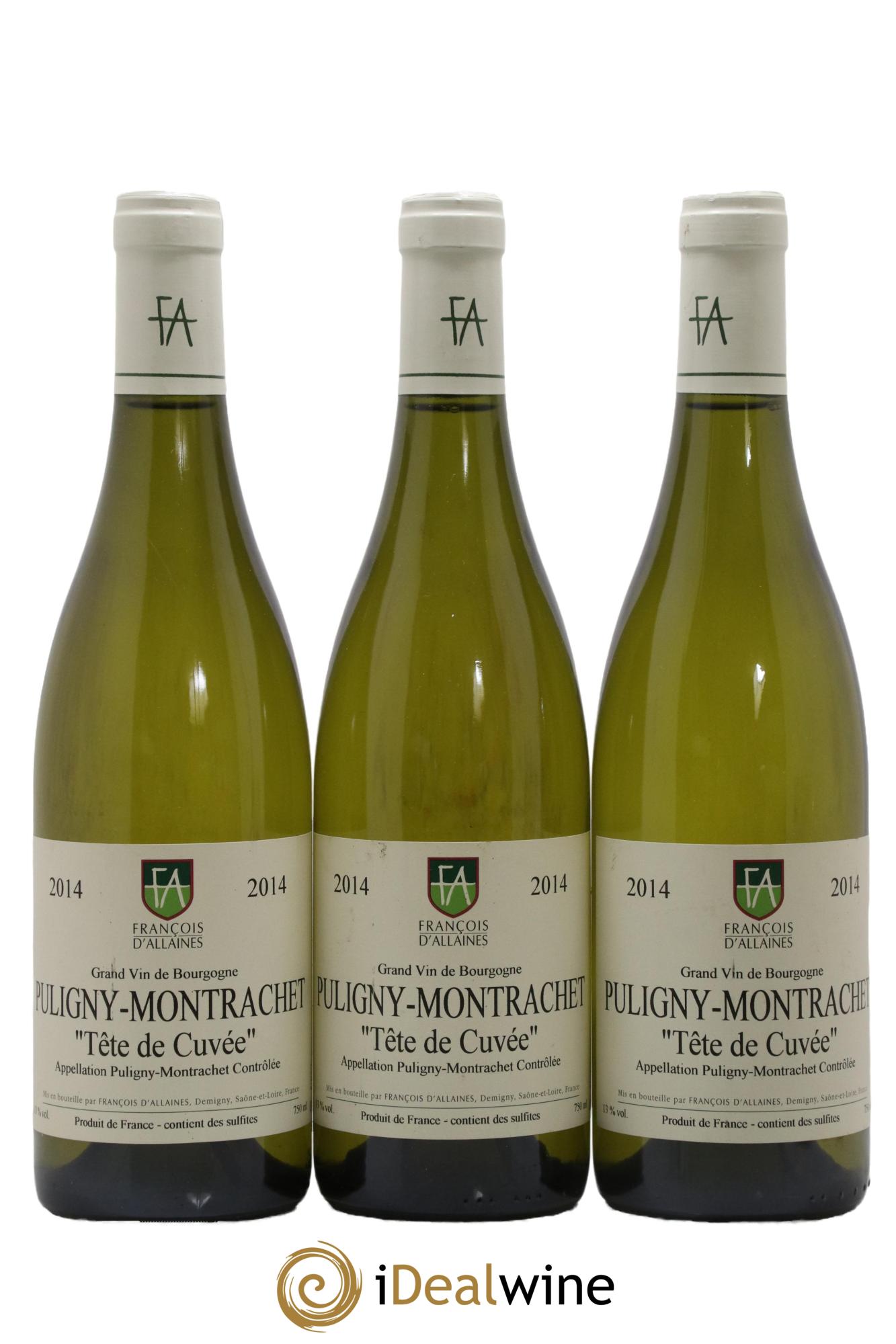 Puligny-Montrachet Tete de Cuvee Francois D Allaines 2014 - Lot de 3 bouteilles - 0