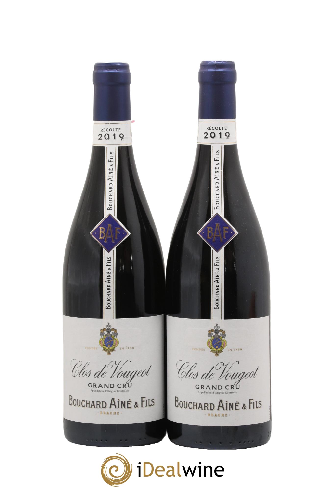 Clos de Vougeot Grand Cru Bouchard Ainé & Fils 2019 - Lot de 2 bouteilles - 0