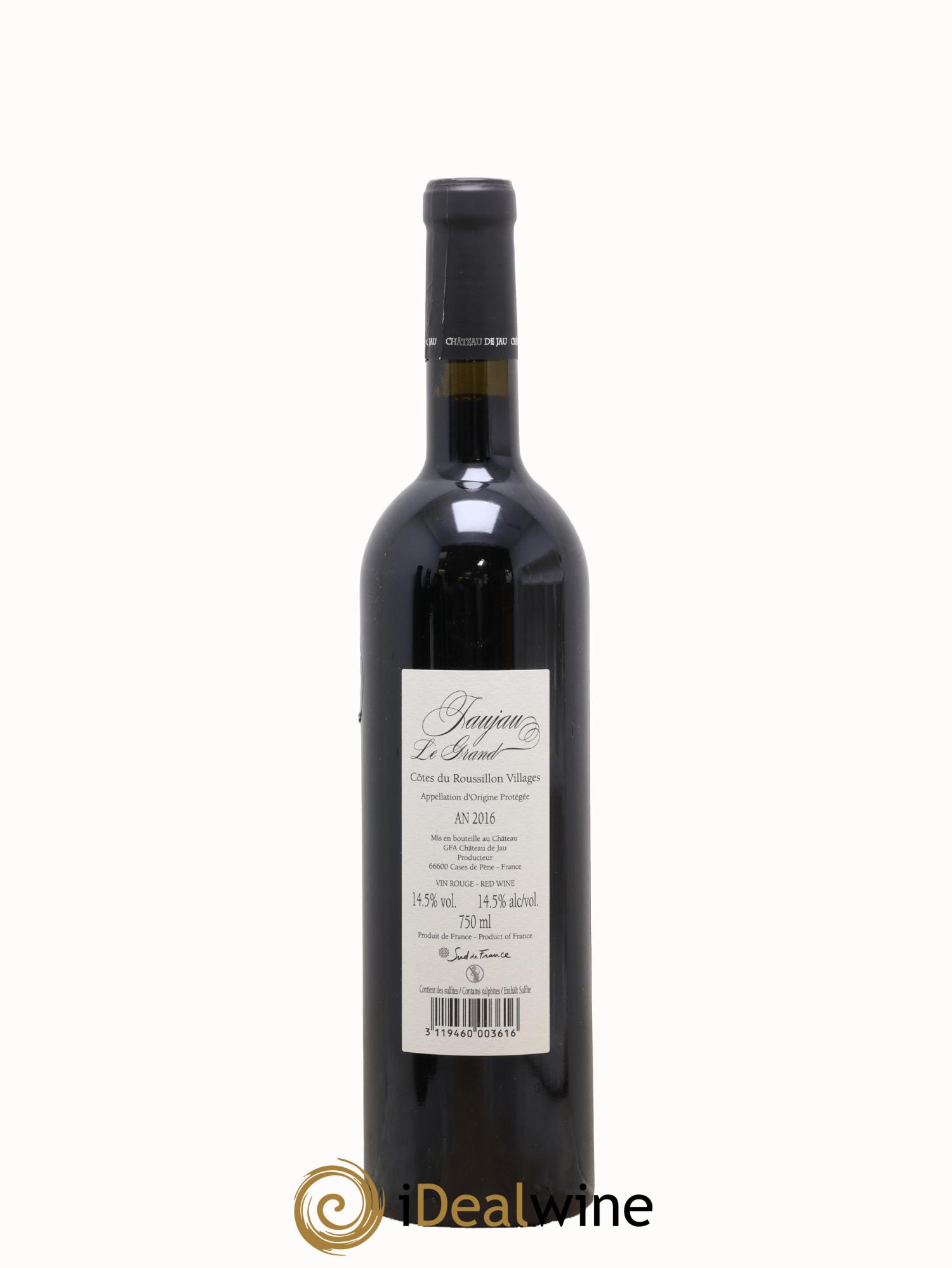Côtes du Roussillon Jaujau Le Grand Château de Jau 2016 - Lotto di 1 bottiglia - 1