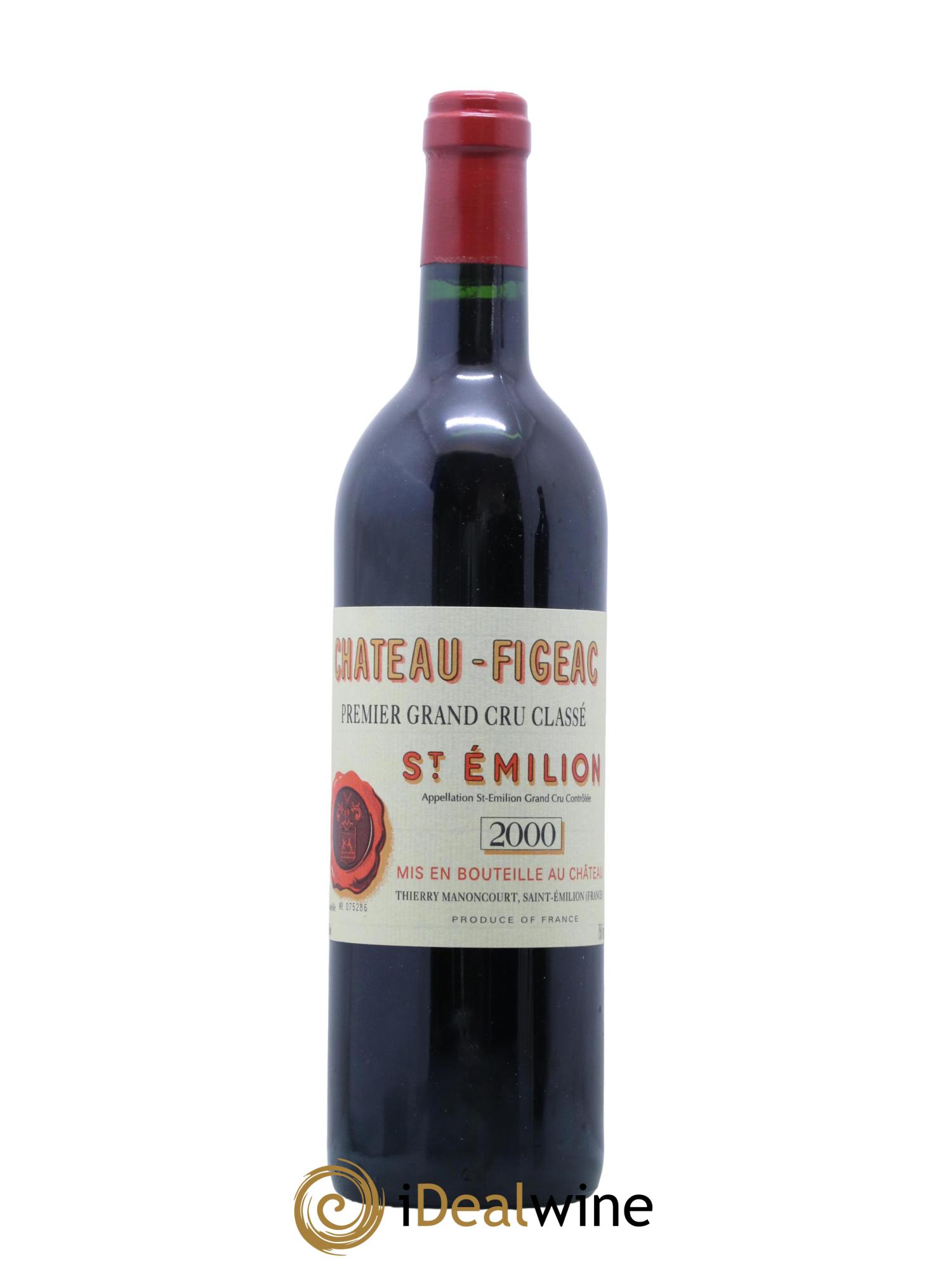 Château Figeac 1er Grand Cru Classé A 2000 - Lotto di 1 bottiglia - 0