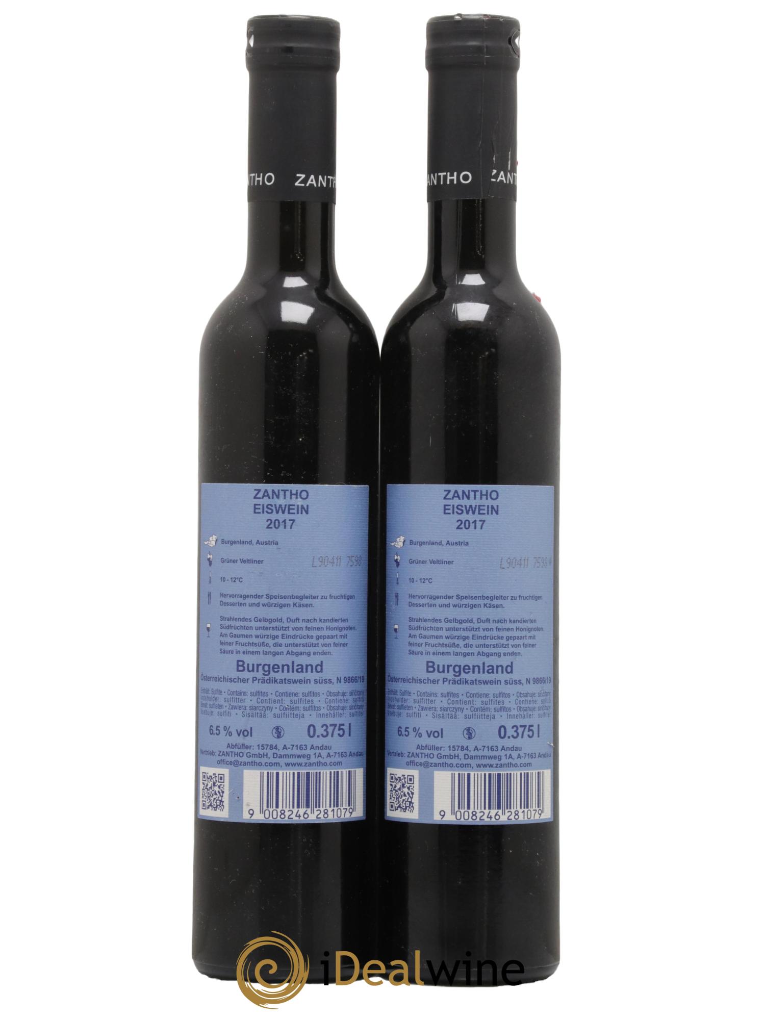 Autriche Eiswein Zantho 2017 - Posten von 2 Demi-Flaschen - 1