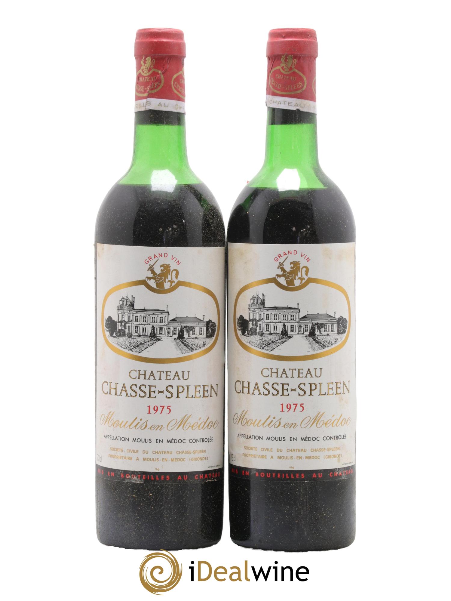 Château Chasse Spleen 1975 - Lot de 2 bouteilles - 0