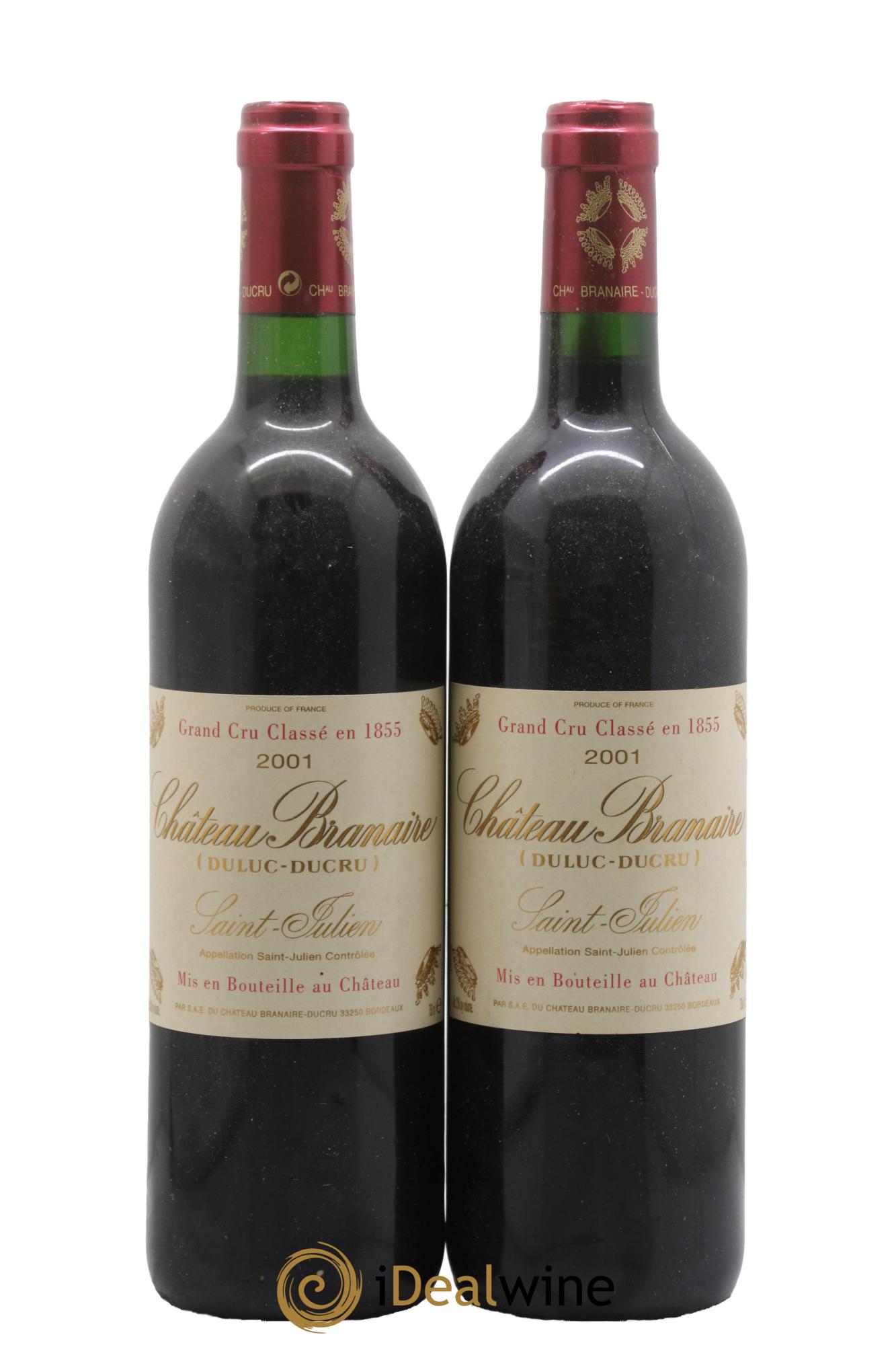 Château Branaire Ducru 4ème Grand Cru Classé 2001 - Lot de 2 bouteilles - 0