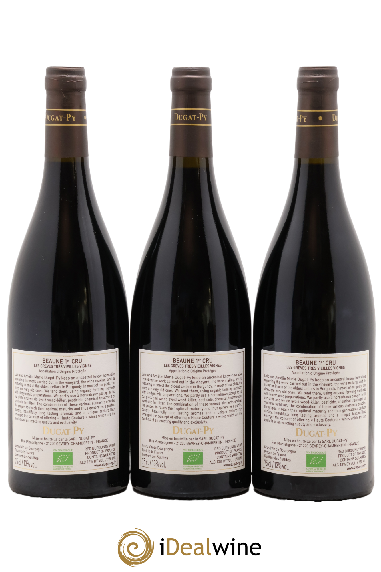 Beaune 1er Cru Les Grèves Très Vieilles Vignes Dugat-Py 2022 - Lot of 3 bottles - 1
