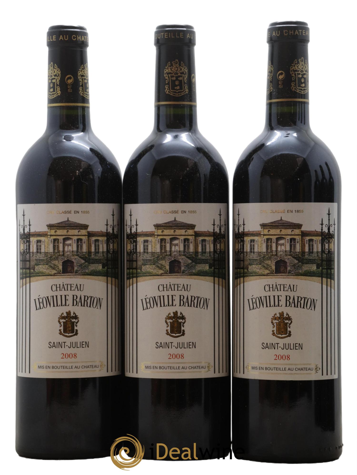 Château Léoville Barton 2ème Grand Cru Classé 2008 - Lot de 6 bouteilles - 1