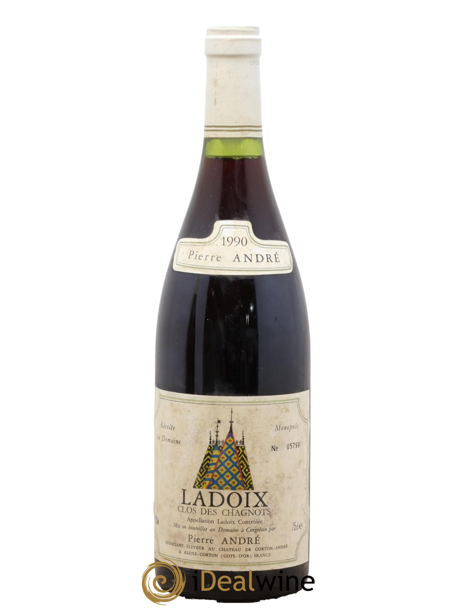 Ladoix Clos des Chagnots Pierre André 1990 - Lot de 1 bouteille - 0