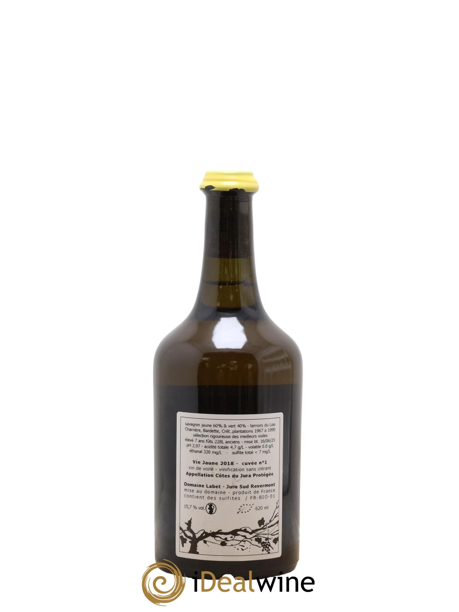Côtes du Jura Vin Jaune Romain - Julien - Charline Labet 2018 - Lot de 1 bouteille - 1