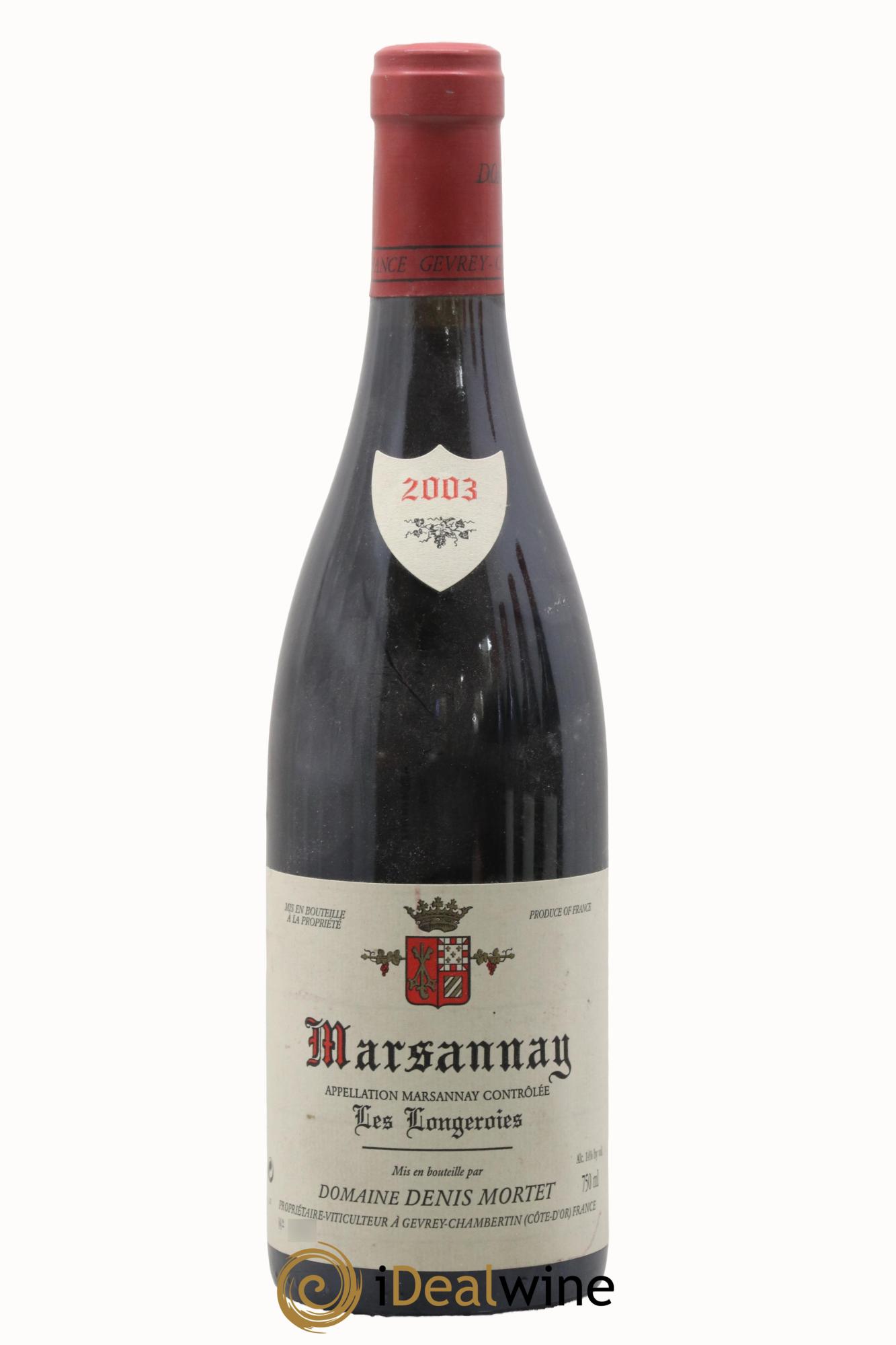 Marsannay Les Longeroies Denis Mortet (Domaine) 2003 - Lot de 1 bouteille - 0