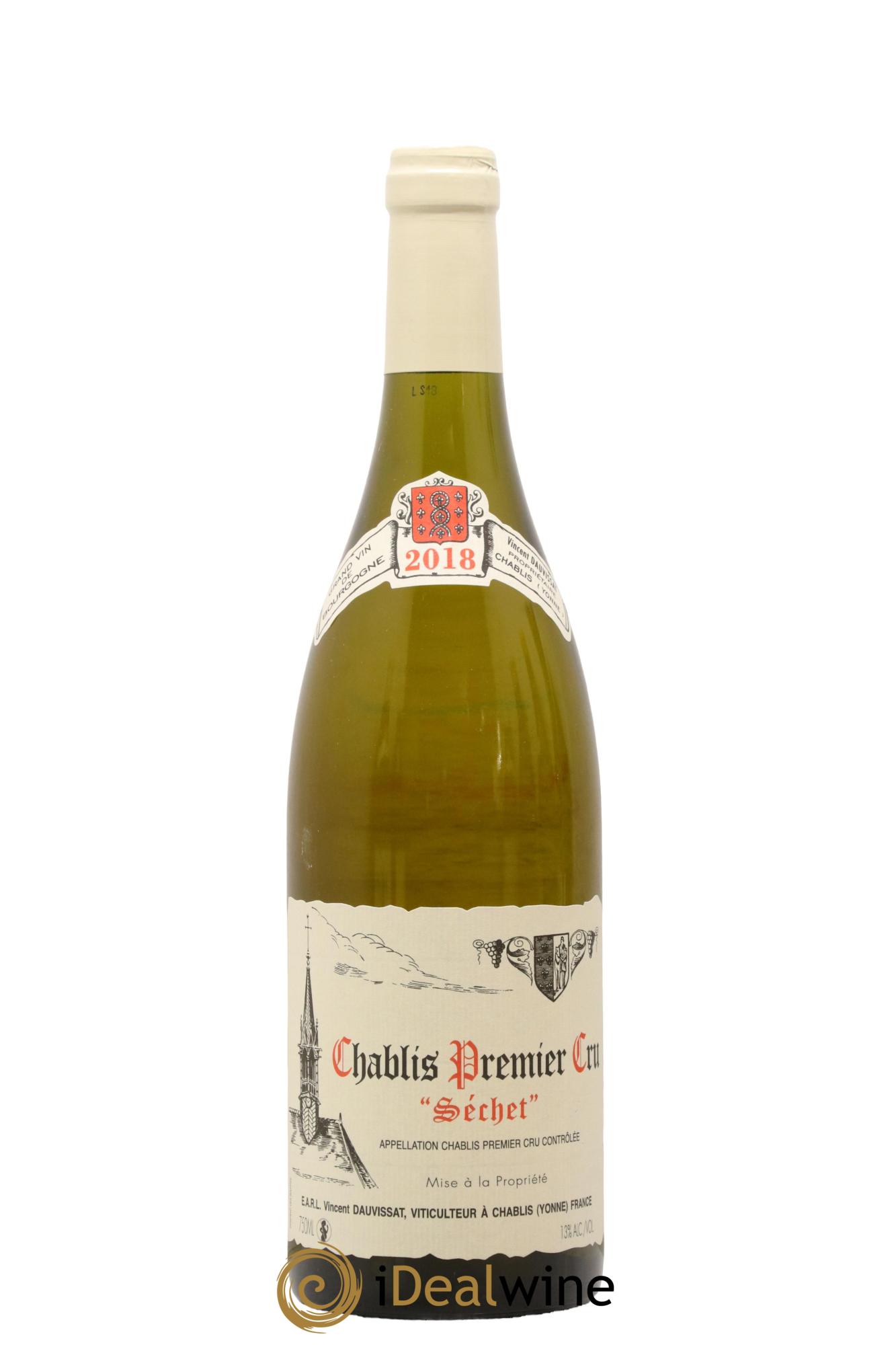 Chablis 1er Cru Séchet Vincent Dauvissat (Domaine) 2018 - Posten von 1 Flasche - 0