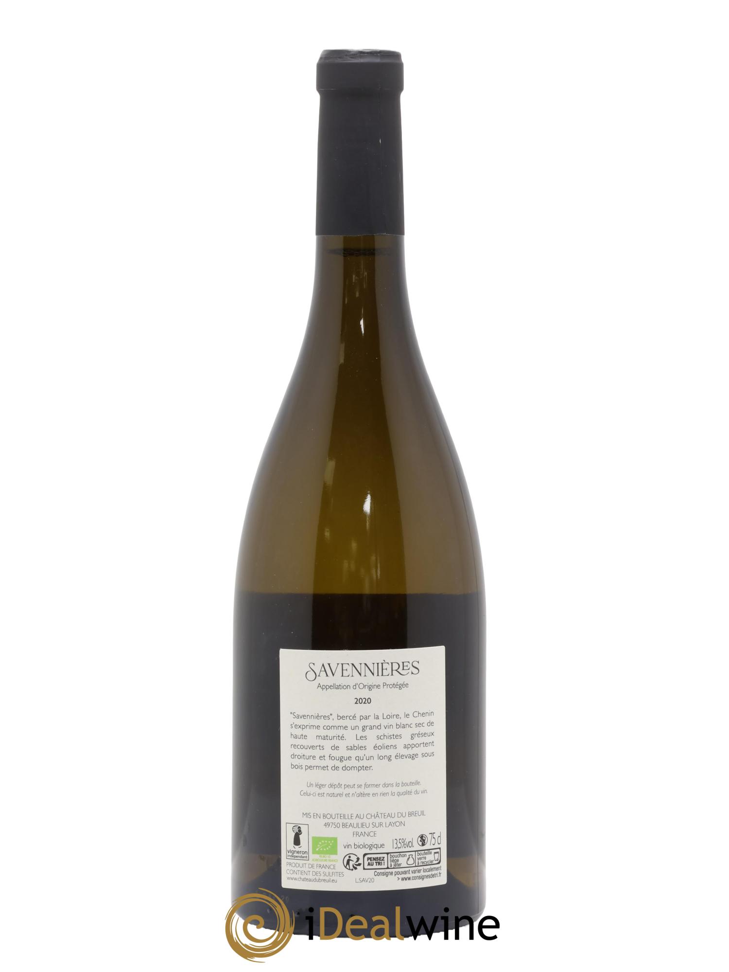 Savennières Château Du Breuil 2020 - Lot de 1 bouteille - 1