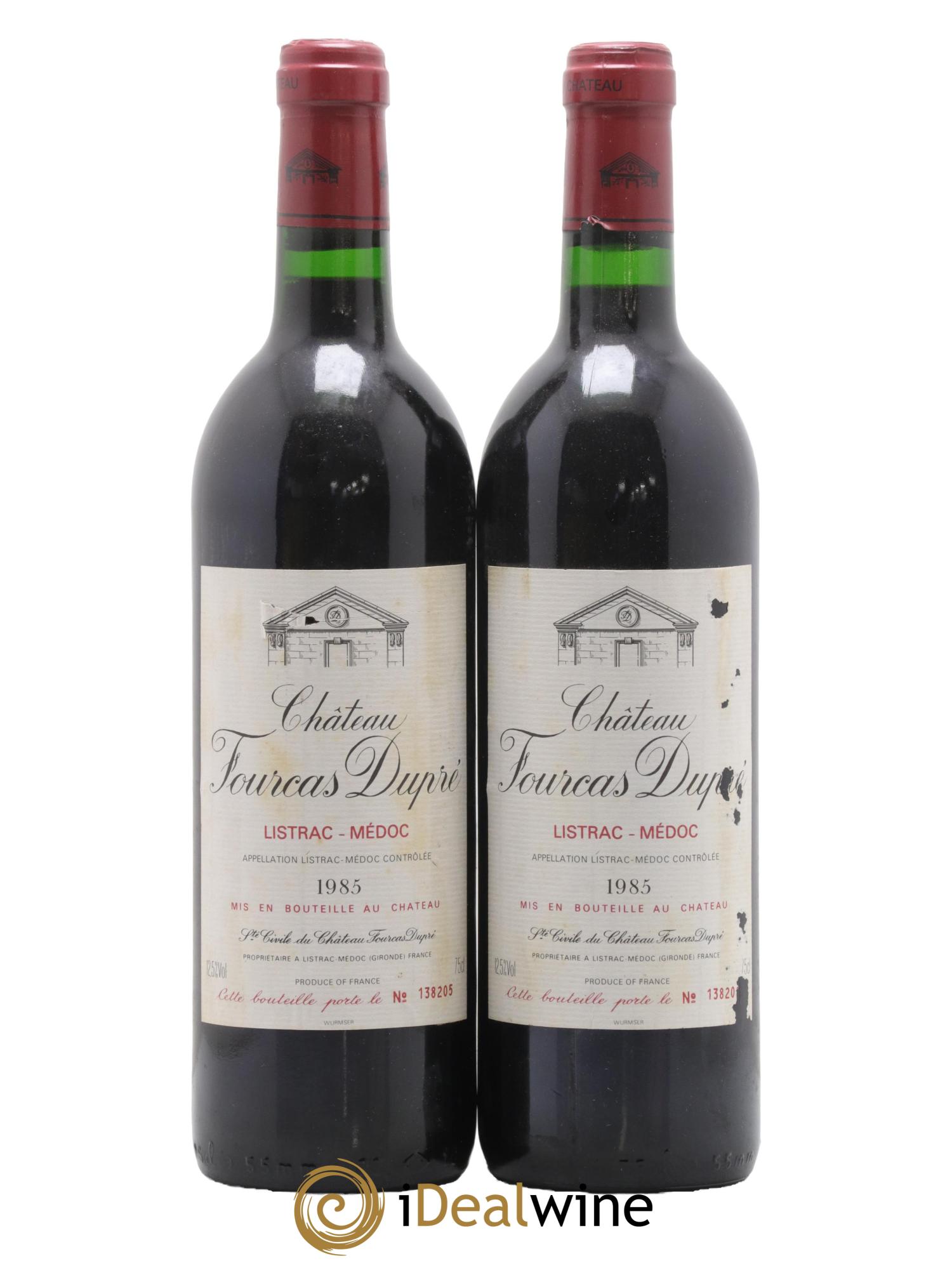 Château Fourcas Dupré 1985 - Lot de 2 bouteilles - 0