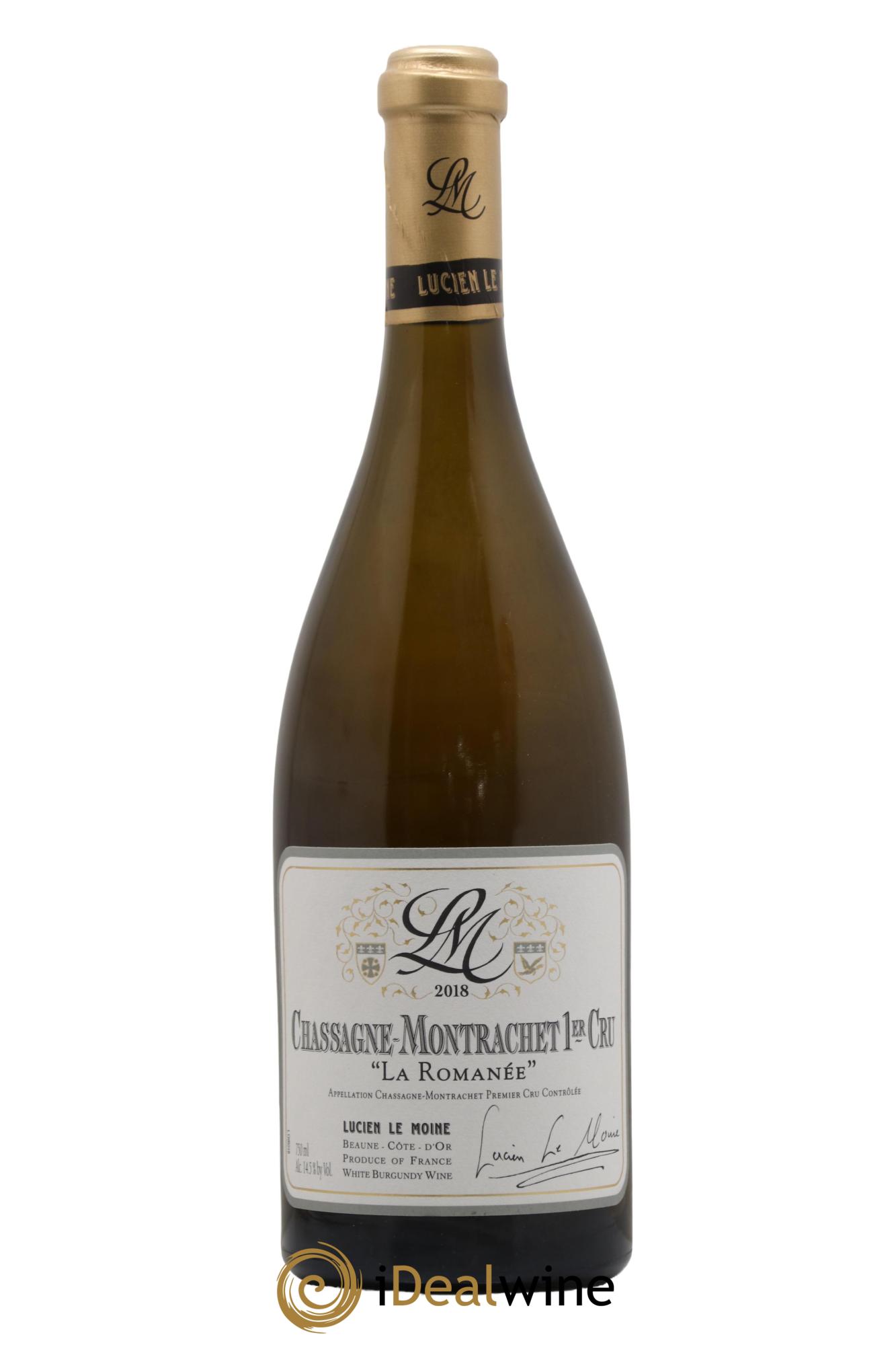 Chassagne-Montrachet 1er Cru La Romanée Lucien Le Moine 2018 - Lot de 1 bouteille - 0