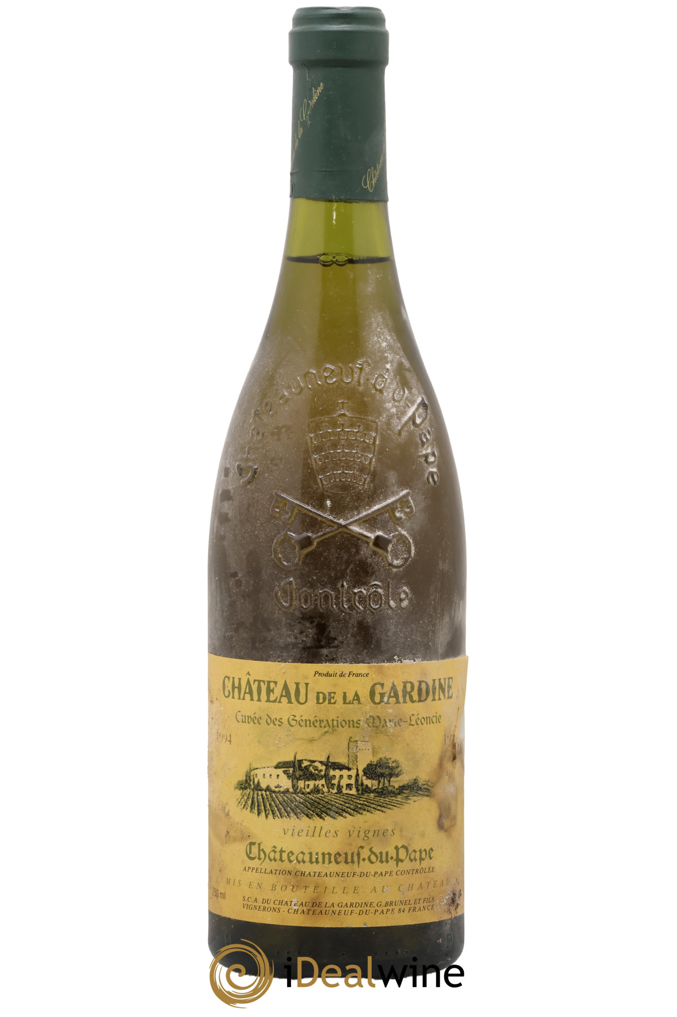Châteauneuf-du-Pape La Gardine Cuvée des Générations Marie Léoncie Vieilles Vignes Famille Brunel 1994 - Lot de 1 bouteille - 0