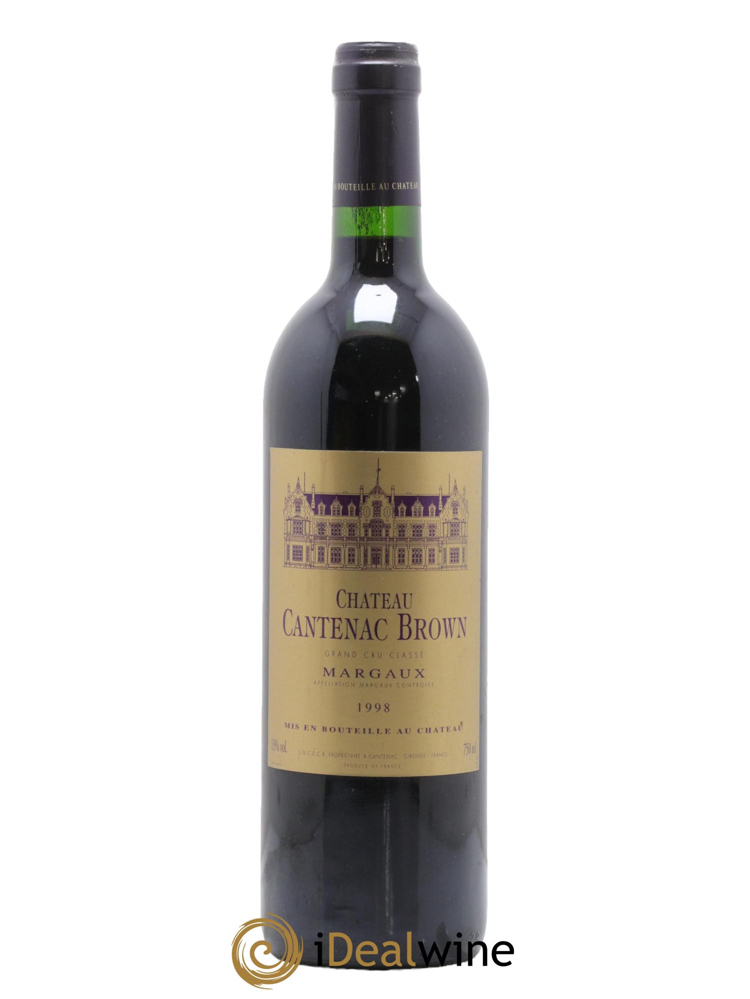 Château Cantenac Brown 3ème Grand Cru Classé 1998 - Lot de 1 bouteille - 0
