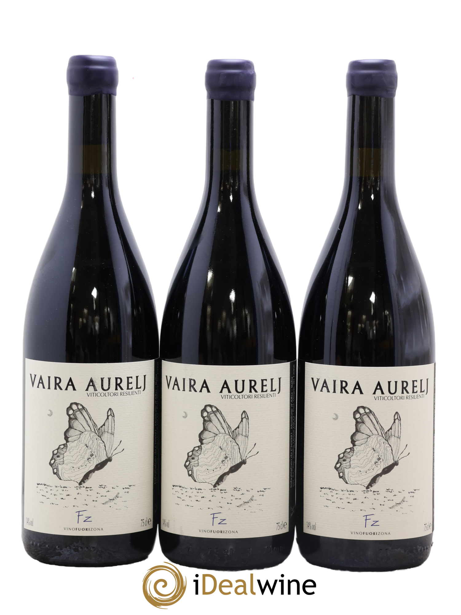 Italie Vino Rosso FZ Free Zone Vaira Aurelj 2021 - Lot of 3 bottles - 0