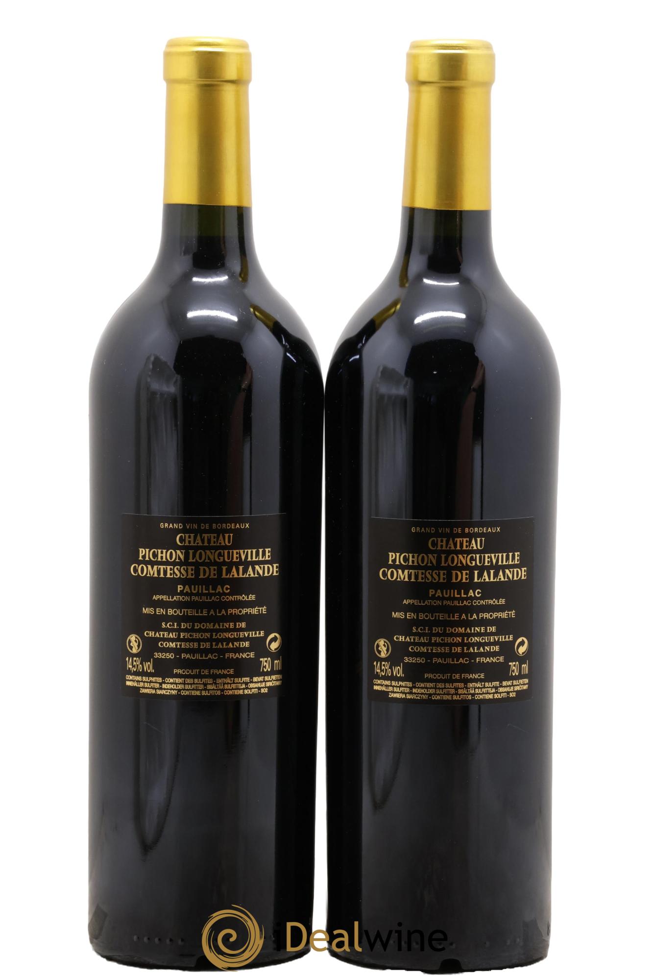 Château Pichon Longueville Comtesse de Lalande 2ème Grand Cru Classé 2018 - Lot de 2 bouteilles - 1