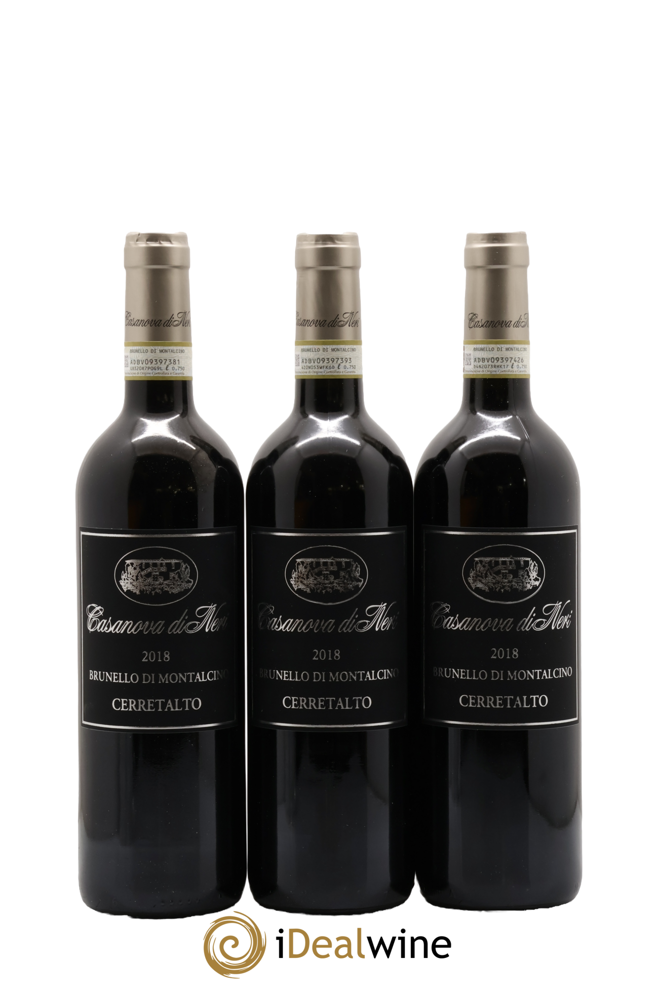 Brunello di Montalcino DOCG Cerretalto Casanova di Neri - Giacomo Neri 2018 - Lot de 3 bouteilles - 0