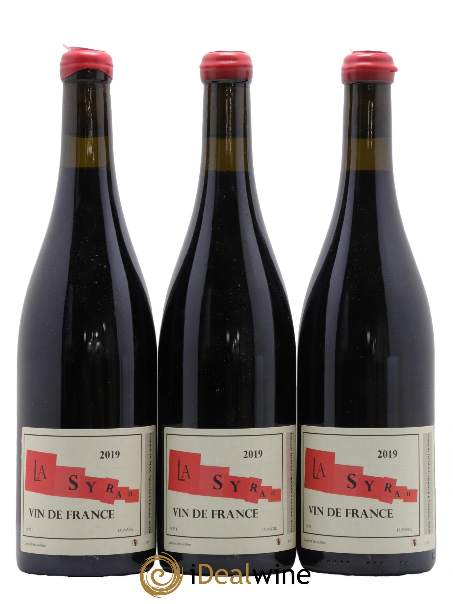 Vin de France La Syrah François Dumas 2019 - Lot de 3 bouteilles - 0