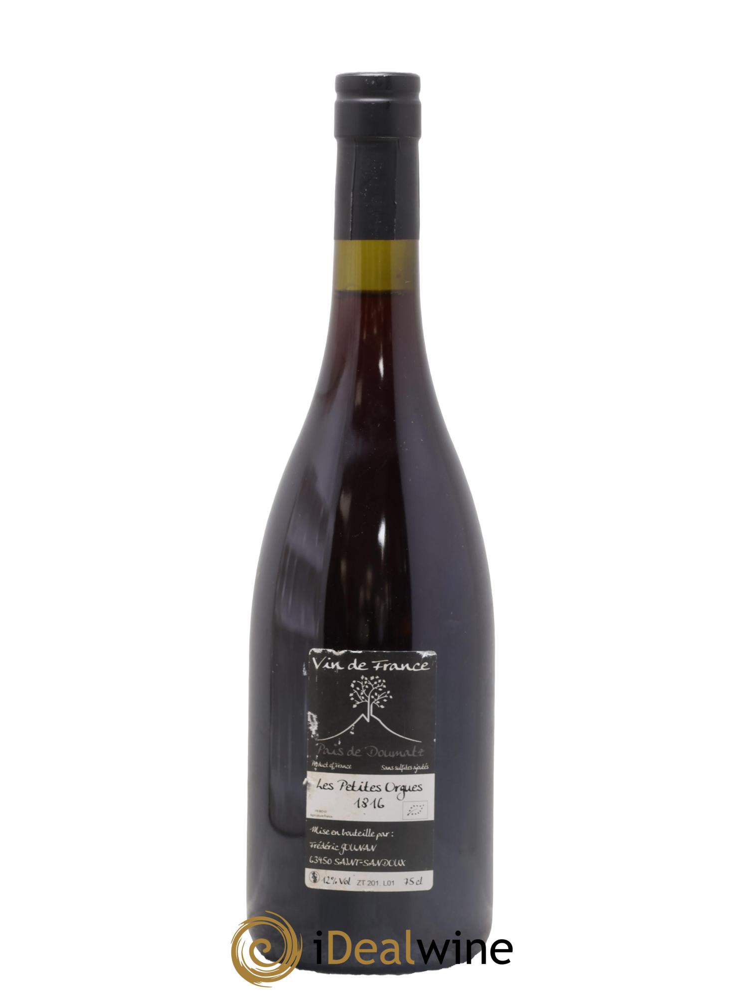 Vin de France Les Petites Orgues Vignoble de l'Arbre Blanc 2016 - Lot de 1 bouteille - 1