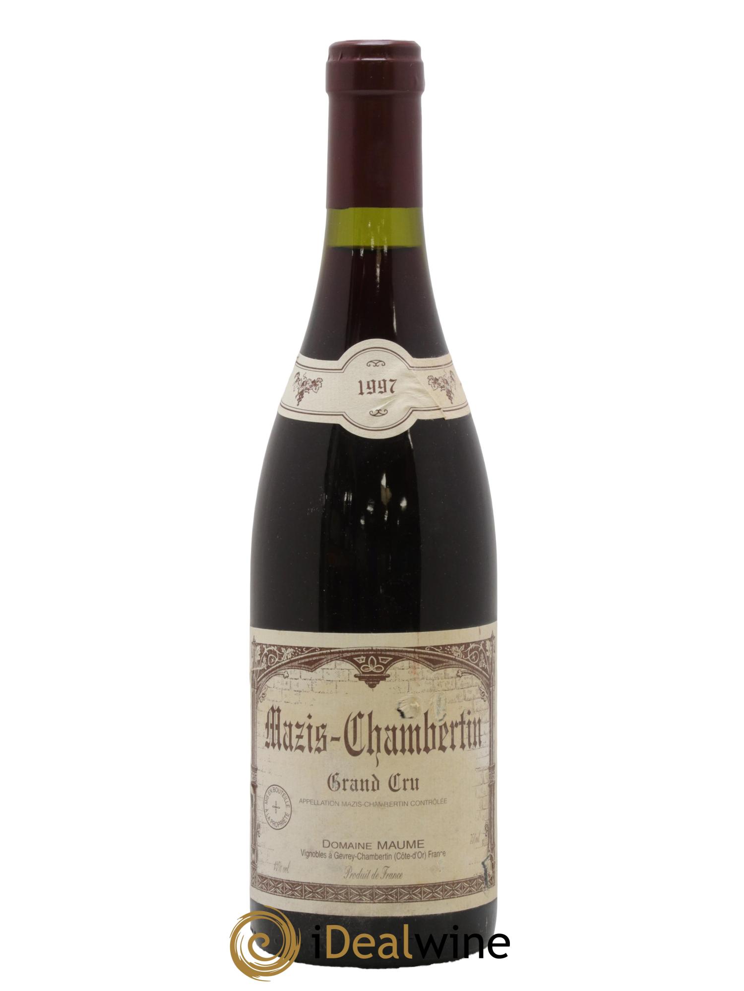 Mazis-Chambertin Grand Cru Maume (Domaine) 1997 - Lot de 1 bouteille - 0