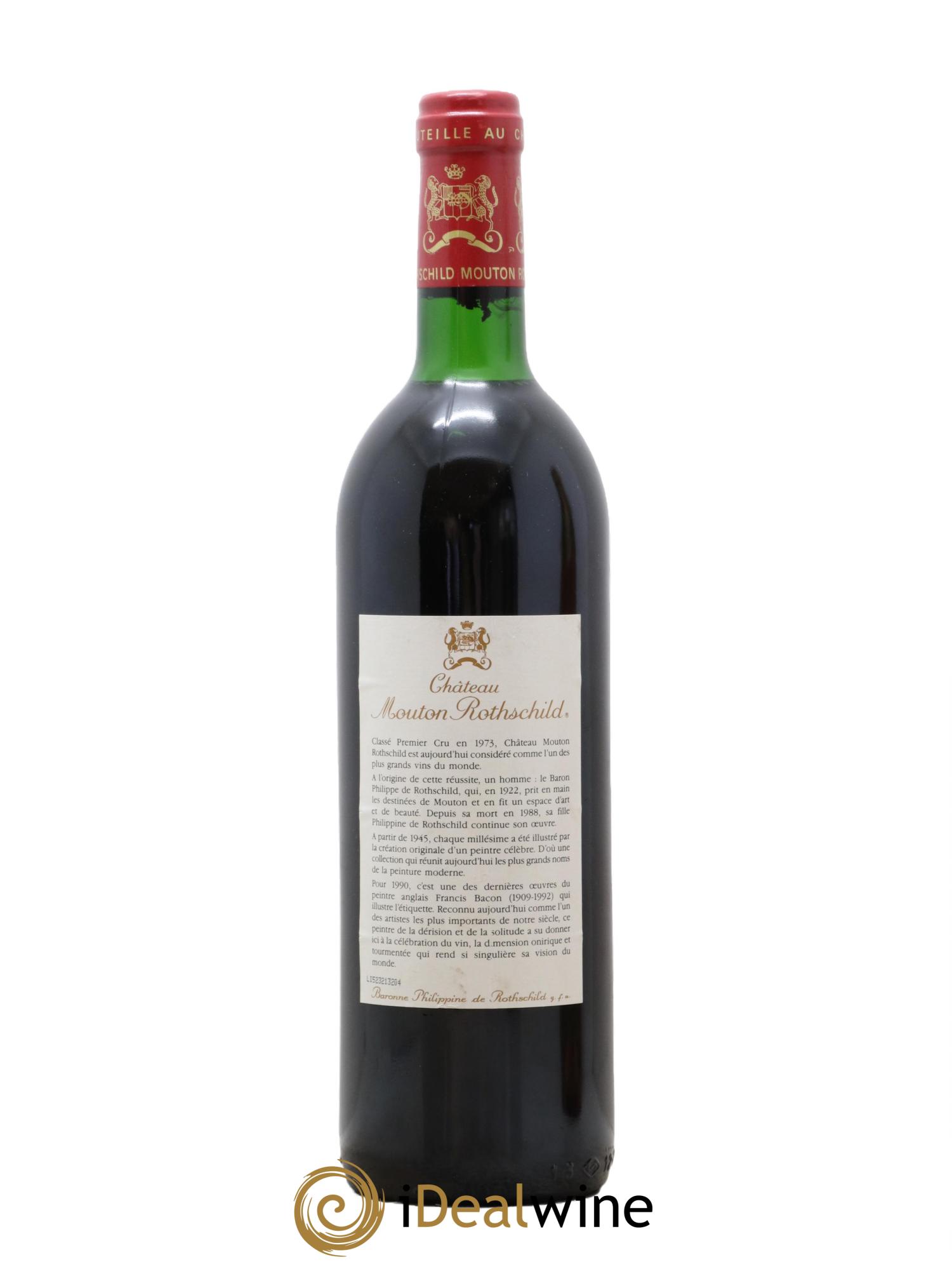 Château Mouton Rothschild 1er Grand Cru Classé 1990 - Lot de 1 bouteille - 1