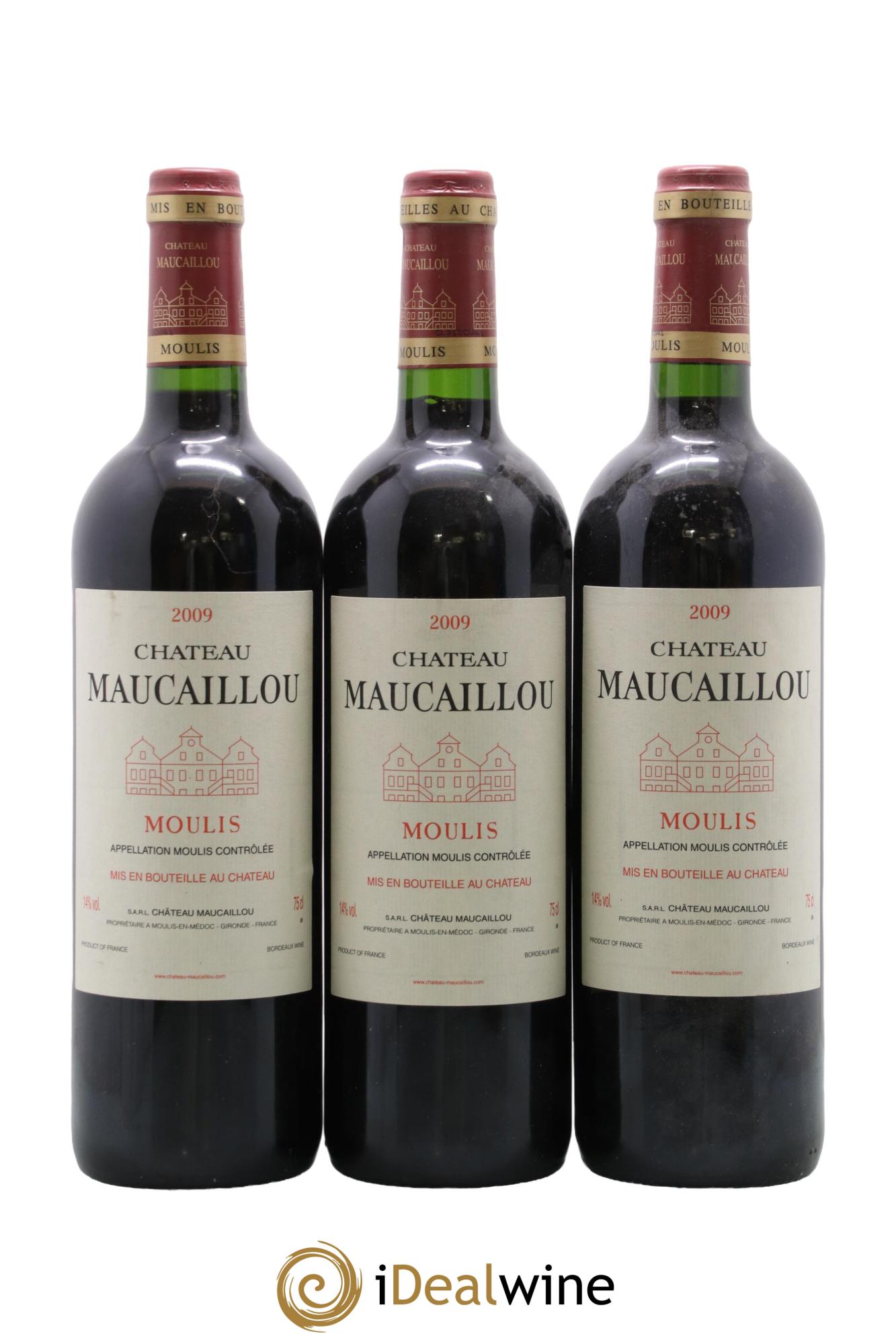 Château Maucaillou 2009 - Lot of 3 bottles - 0