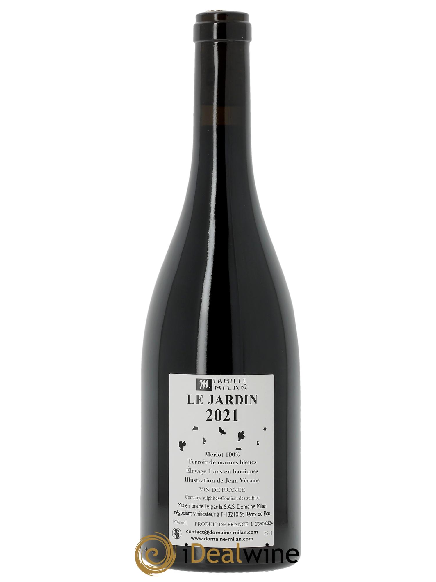 Vin de France Le Jardin Henri Milan 2021 - Lot de 1 bouteille - 1