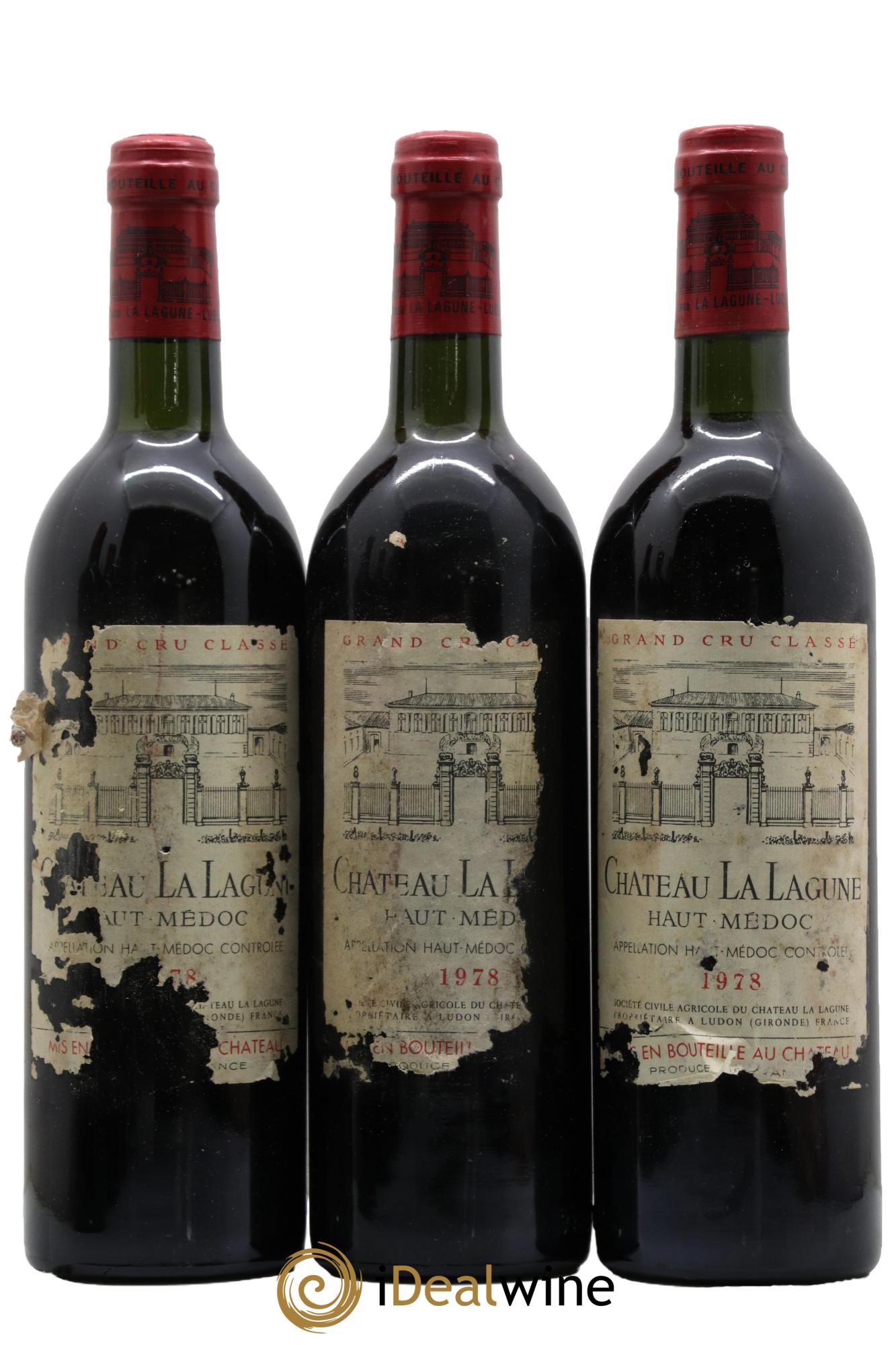 Château la Lagune 3ème Grand Cru Classé 1978 - Lot de 3 bouteilles - 0