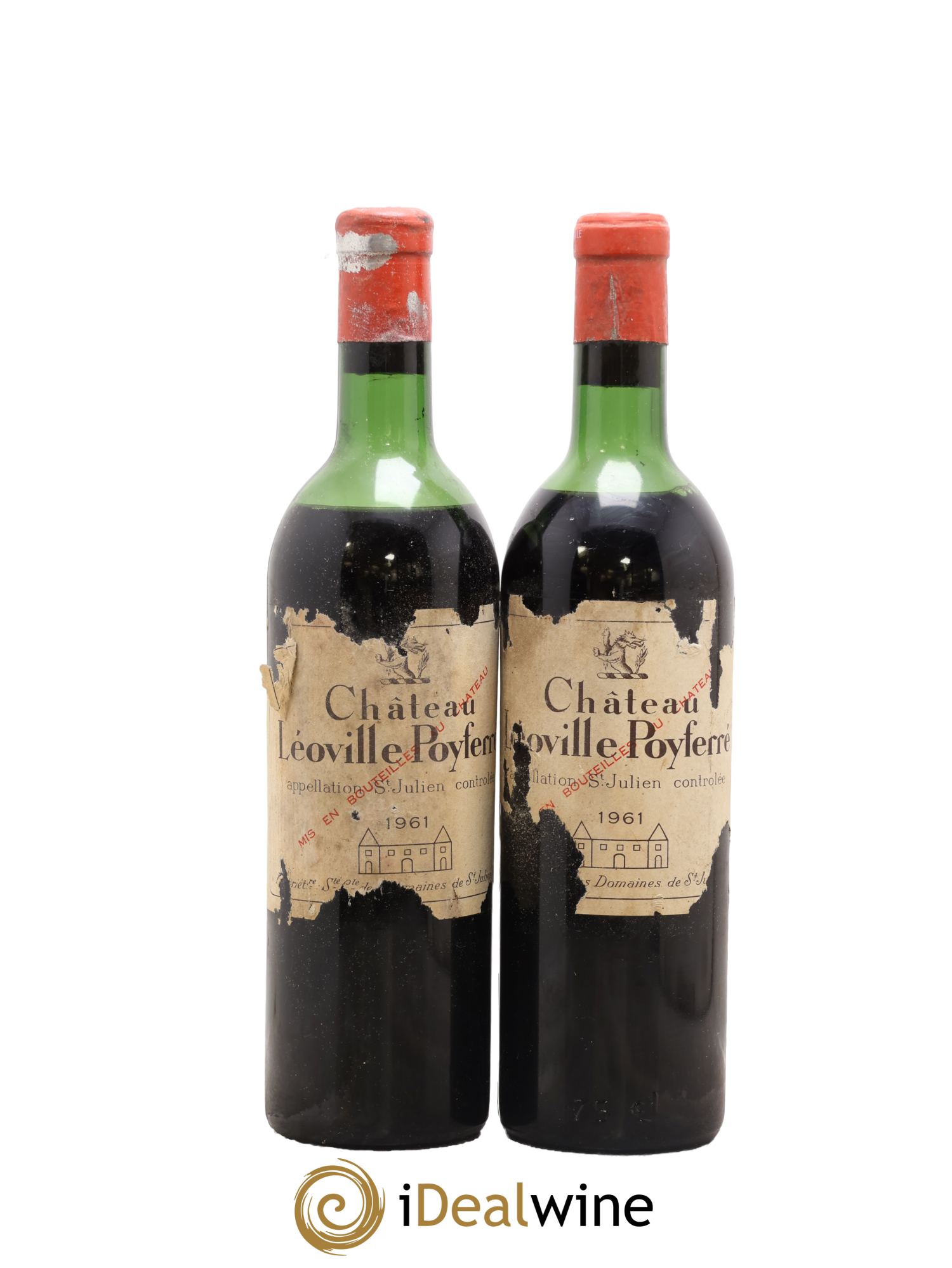 Château Léoville Poyferré 2ème Grand Cru Classé 1961 - Lot de 2 bouteilles - 0
