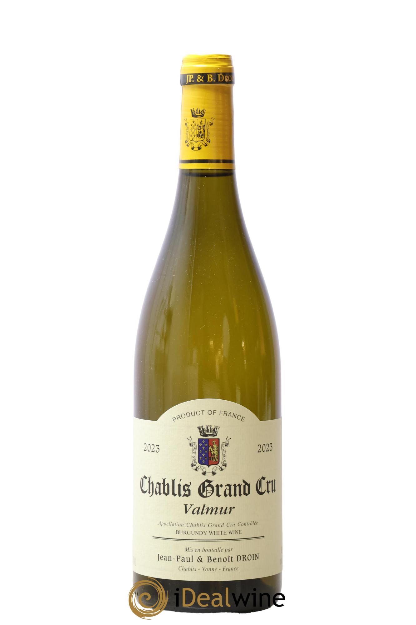 Chablis Grand Cru Valmur Jean-Paul & Benoît Droin (Domaine) 2023 - Lot de 1 bouteille - 0