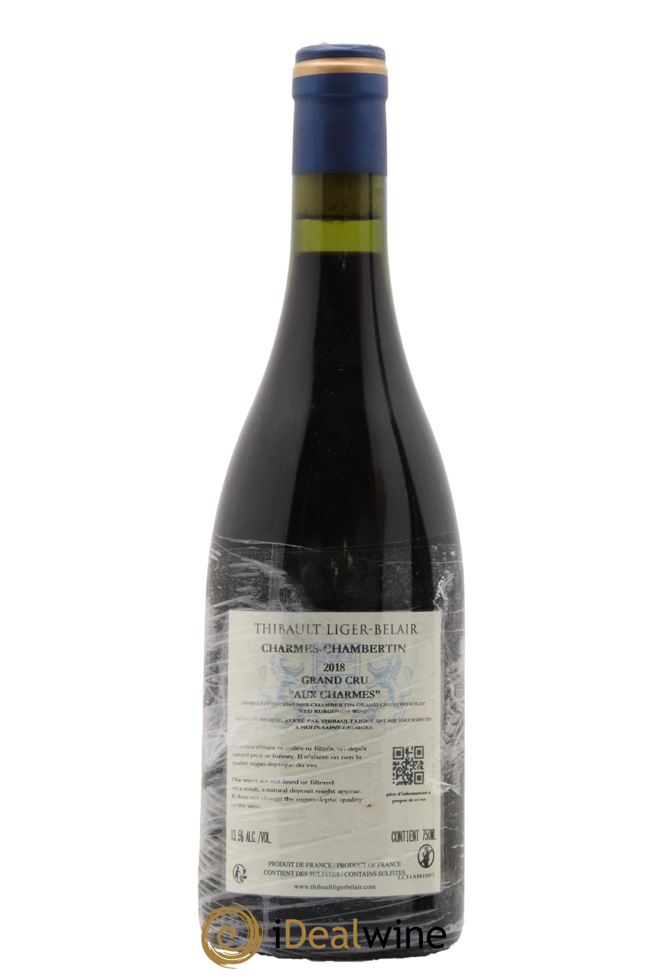 Charmes-Chambertin Grand Cru Aux Charmes Thibault Liger-Belair Successeurs 2018 - Lot de 1 bouteille - 1