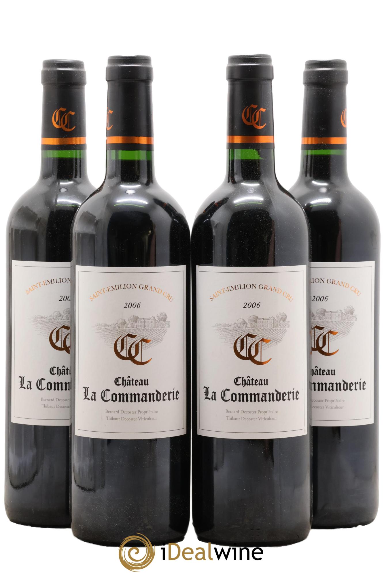 Château la Commanderie Grand Cru Classé 2006 - Lot de 4 bouteilles - 0