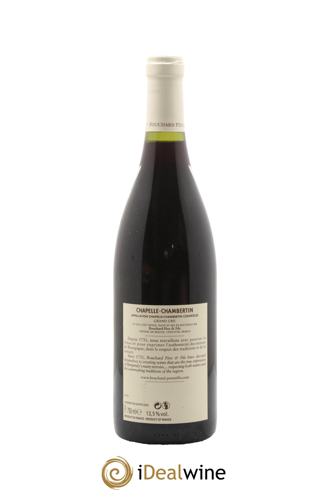 Chapelle-Chambertin Grand Cru Bouchard Père & Fils 2010 - Lot de 1 bouteille - 1