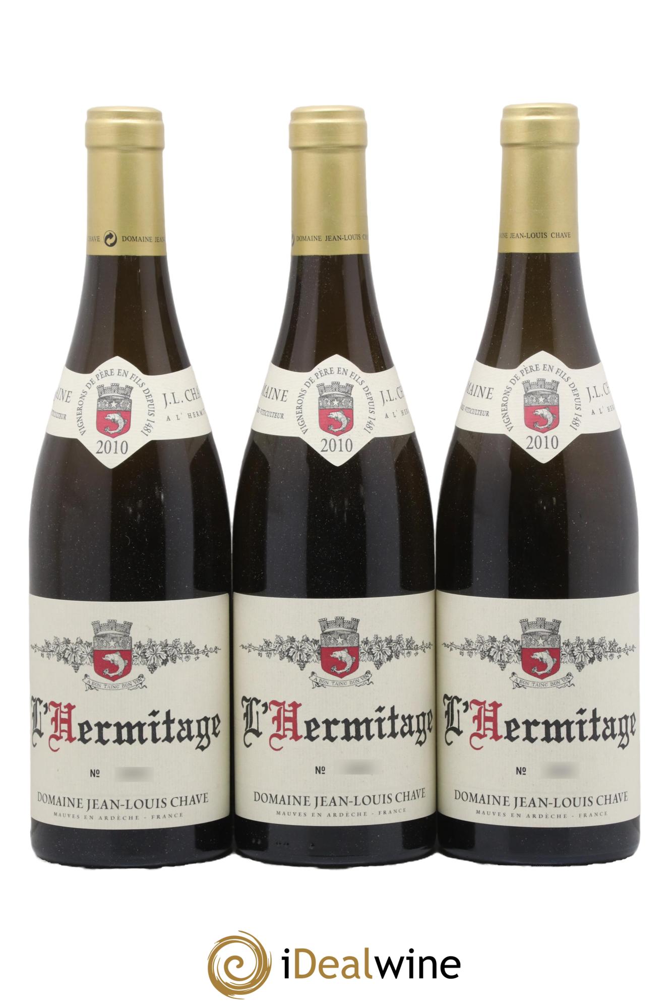 Hermitage Jean-Louis Chave 2010 - Lot de 3 bouteilles - 0