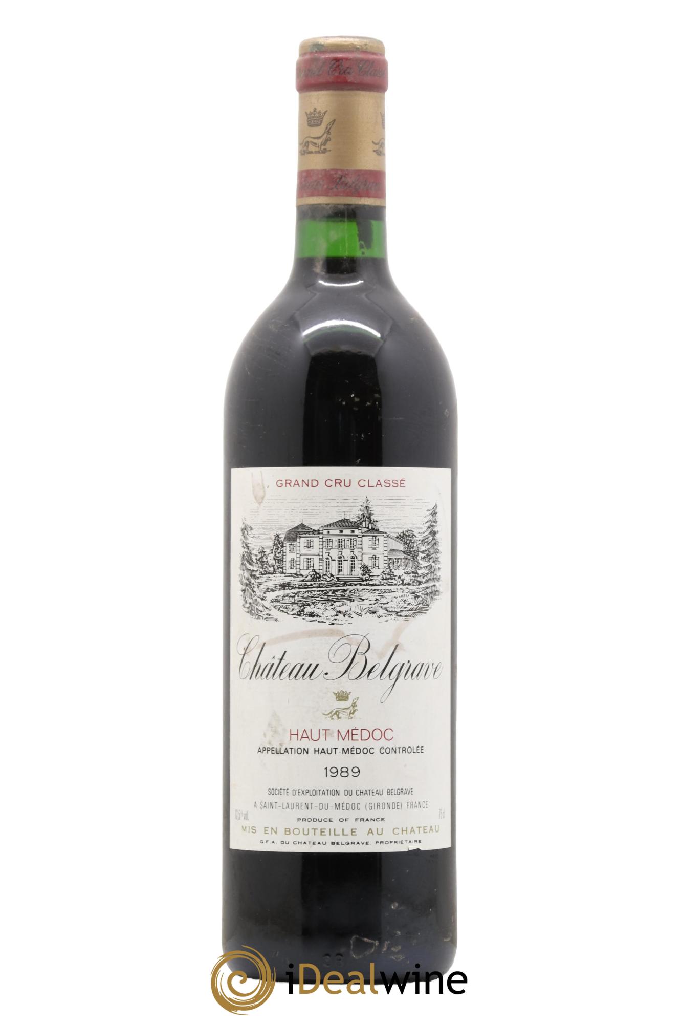 Château Belgrave 5ème Grand Cru Classé 1989 - Lot de 1 bouteille - 0