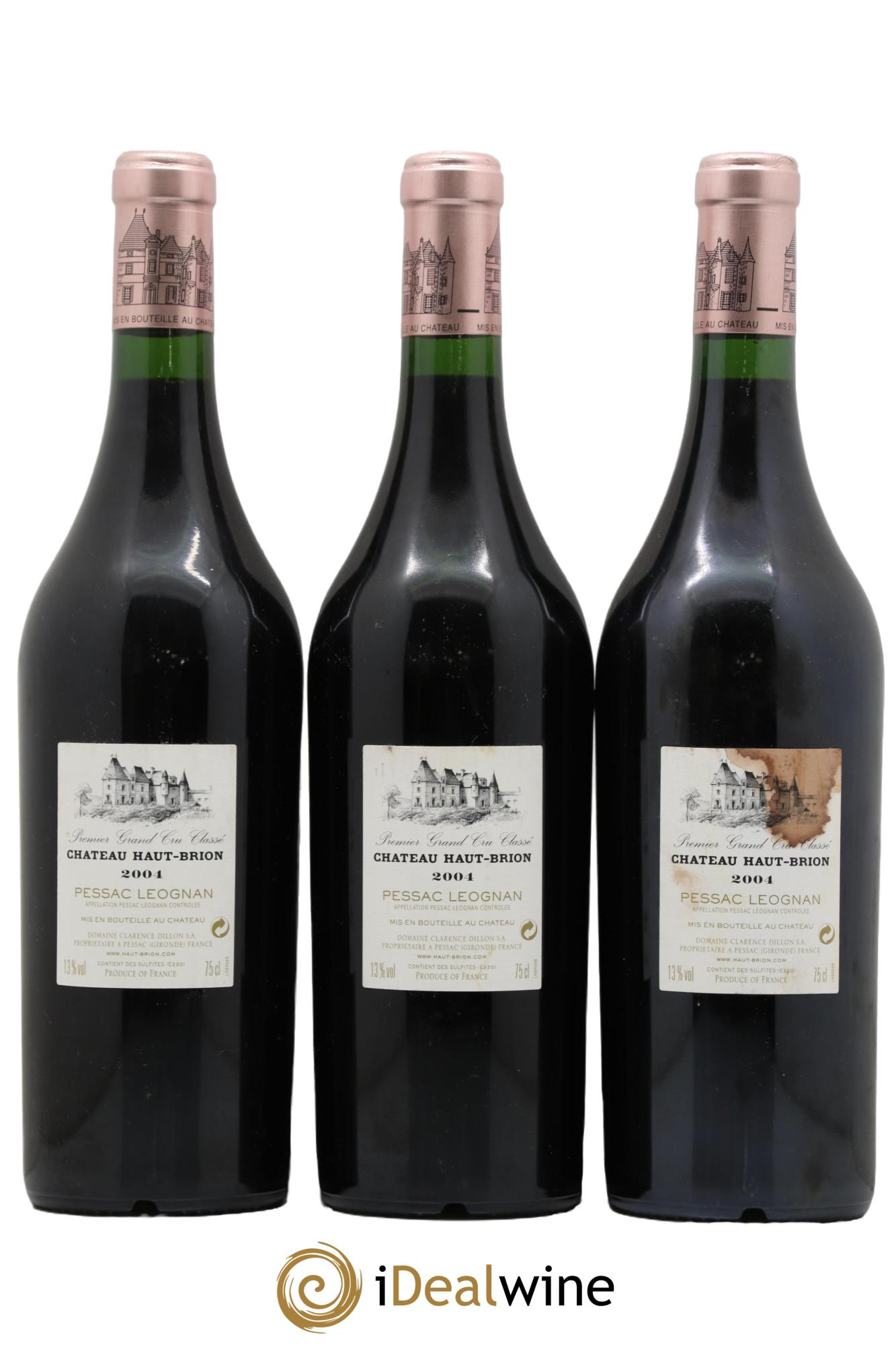 Château Haut Brion 1er Grand Cru Classé 2004 - Lot de 3 bouteilles - 1