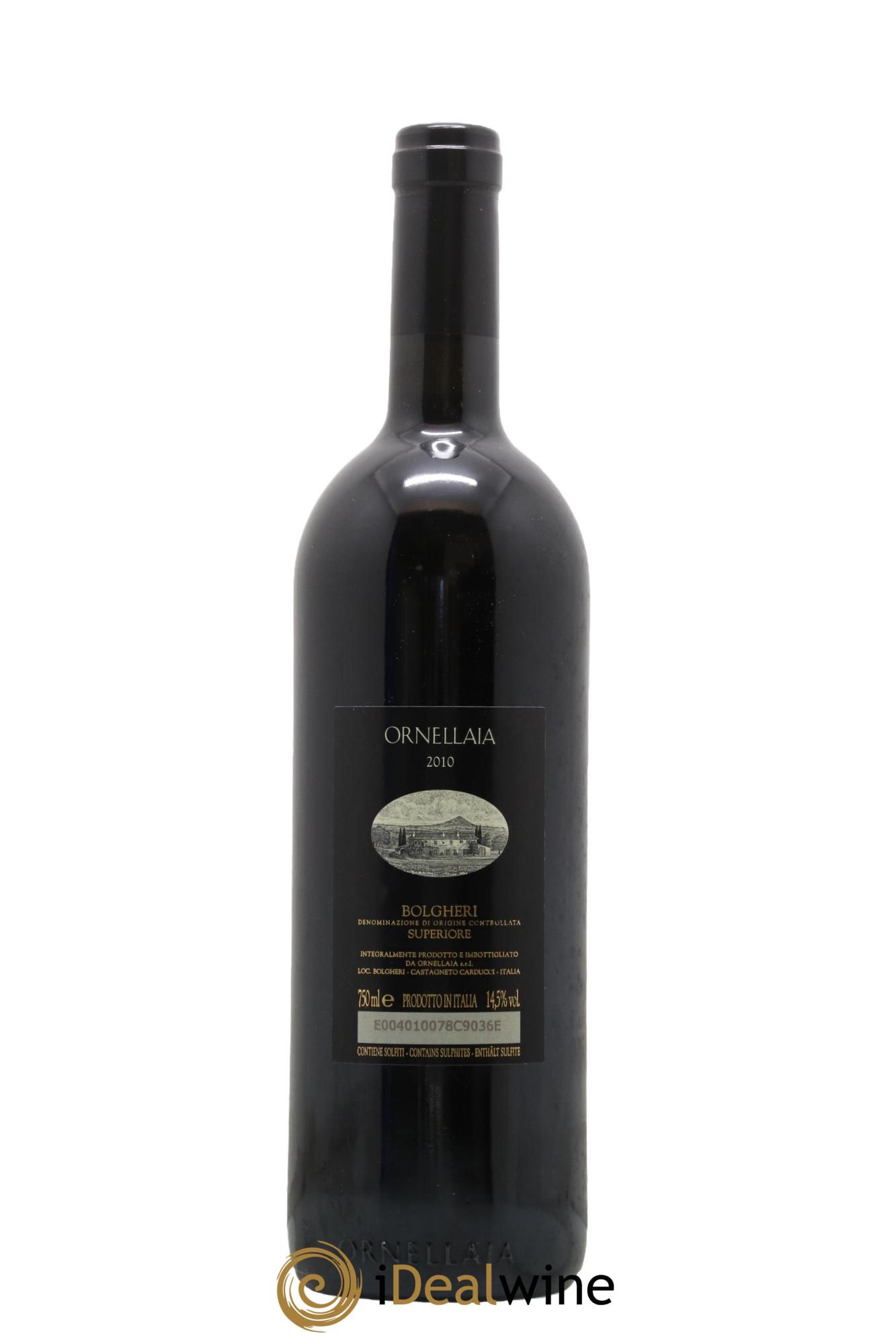 Bolgheri DOC Superiore Ornellaia Tenuta Dell'Ornellaia - Frescobaldi 2010 - Lot de 1 bouteille - 1