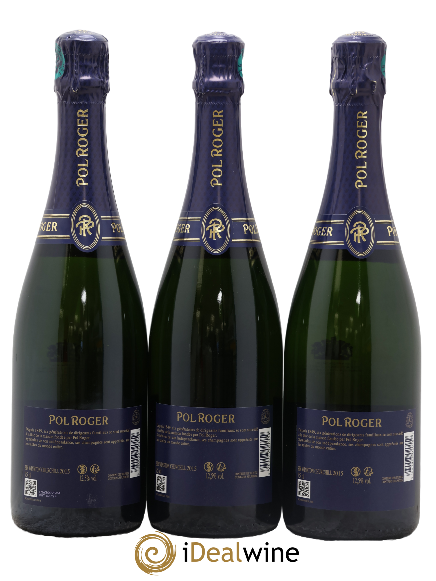 Cuvée Winston Churchill Pol Roger 2015 - Lot of 3 bottles - 2