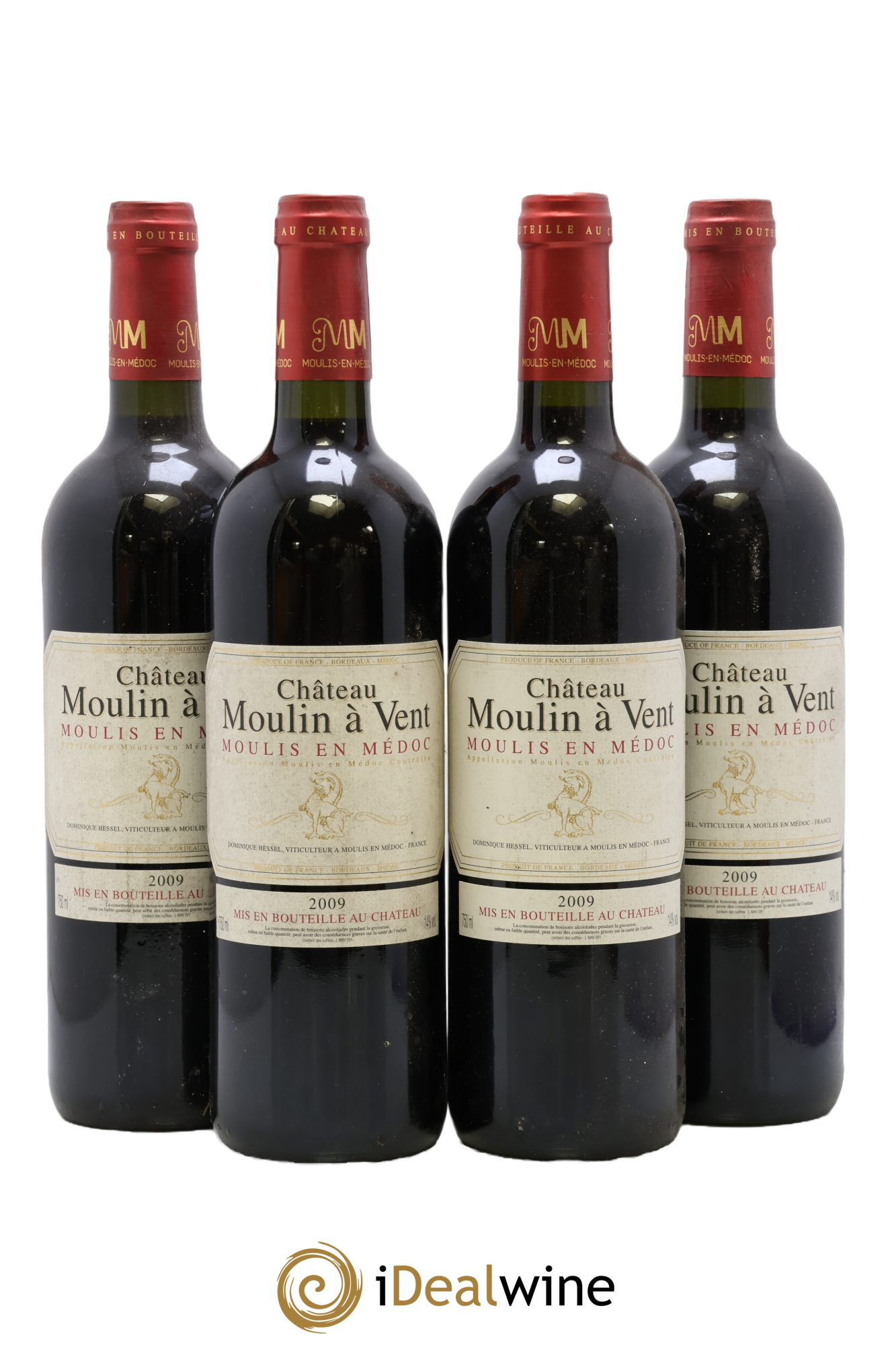 Château Moulin à Vent Cru Bourgeois 2009 - Lot de 4 bouteilles - 0