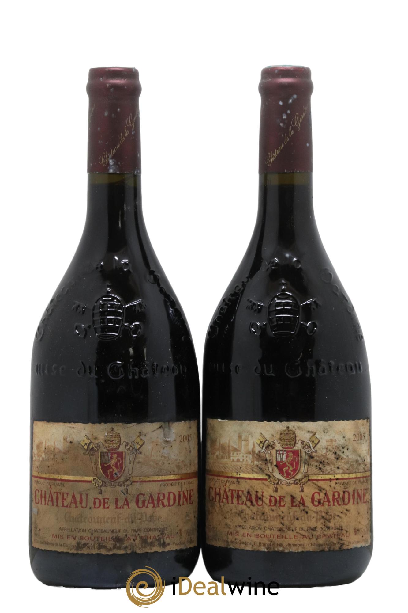 Châteauneuf-du-Pape Château de La Gardine Famille Brunel 2005 - Lot de 2 bouteilles - 0