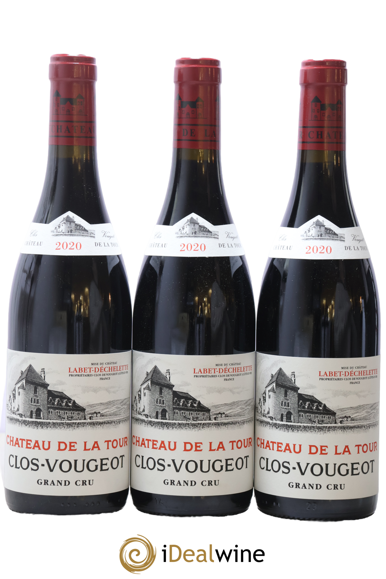 Clos de Vougeot Grand Cru Château de La Tour 2020 - Lote de 3 botellas - 0
