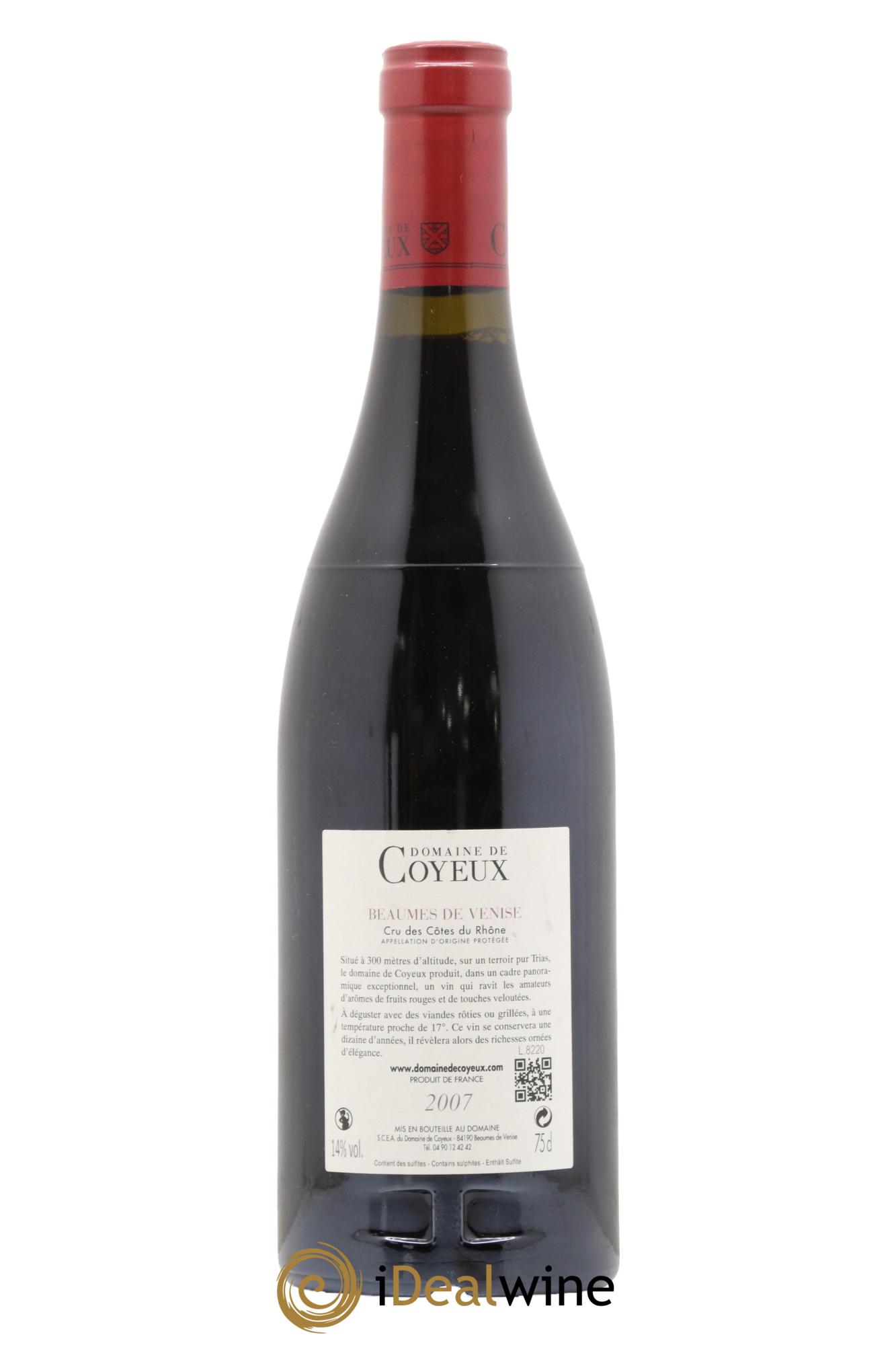 Beaumes-de-Venise Cavares Domaine de Coyeux 2007 - Lot de 1 bouteille - 1