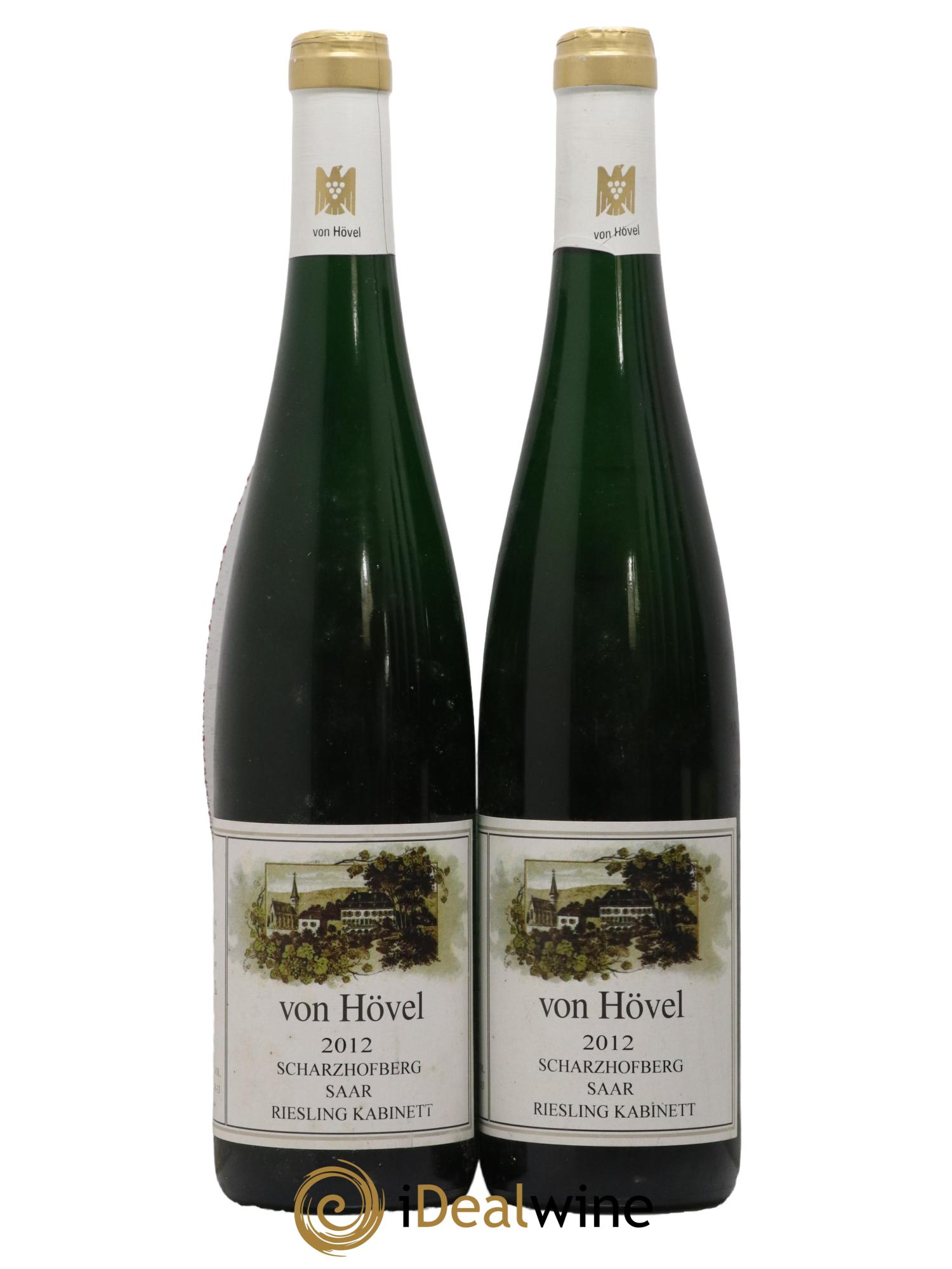 Allemagne Nahe Von Hovel Scharzhofberg Kabinet 2012 - Lot de 2 bouteilles - 0